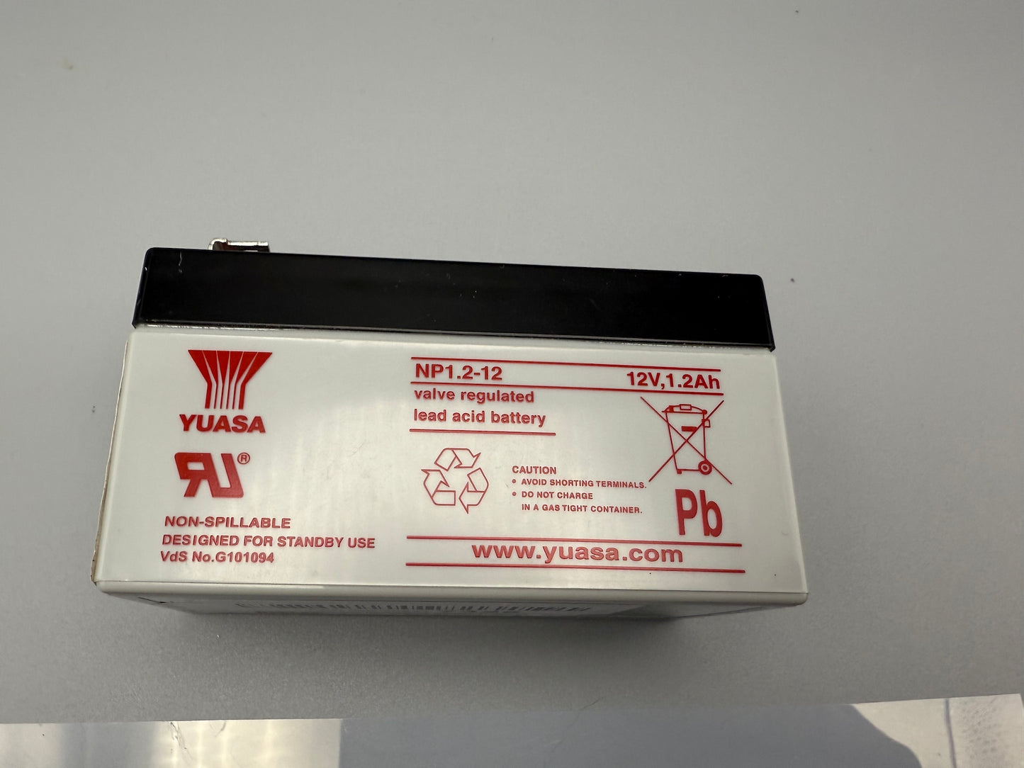 Yuasa NP1.2-12 12V Lead Acid Battery, UPS Backup Alarm and Emergency Battery
