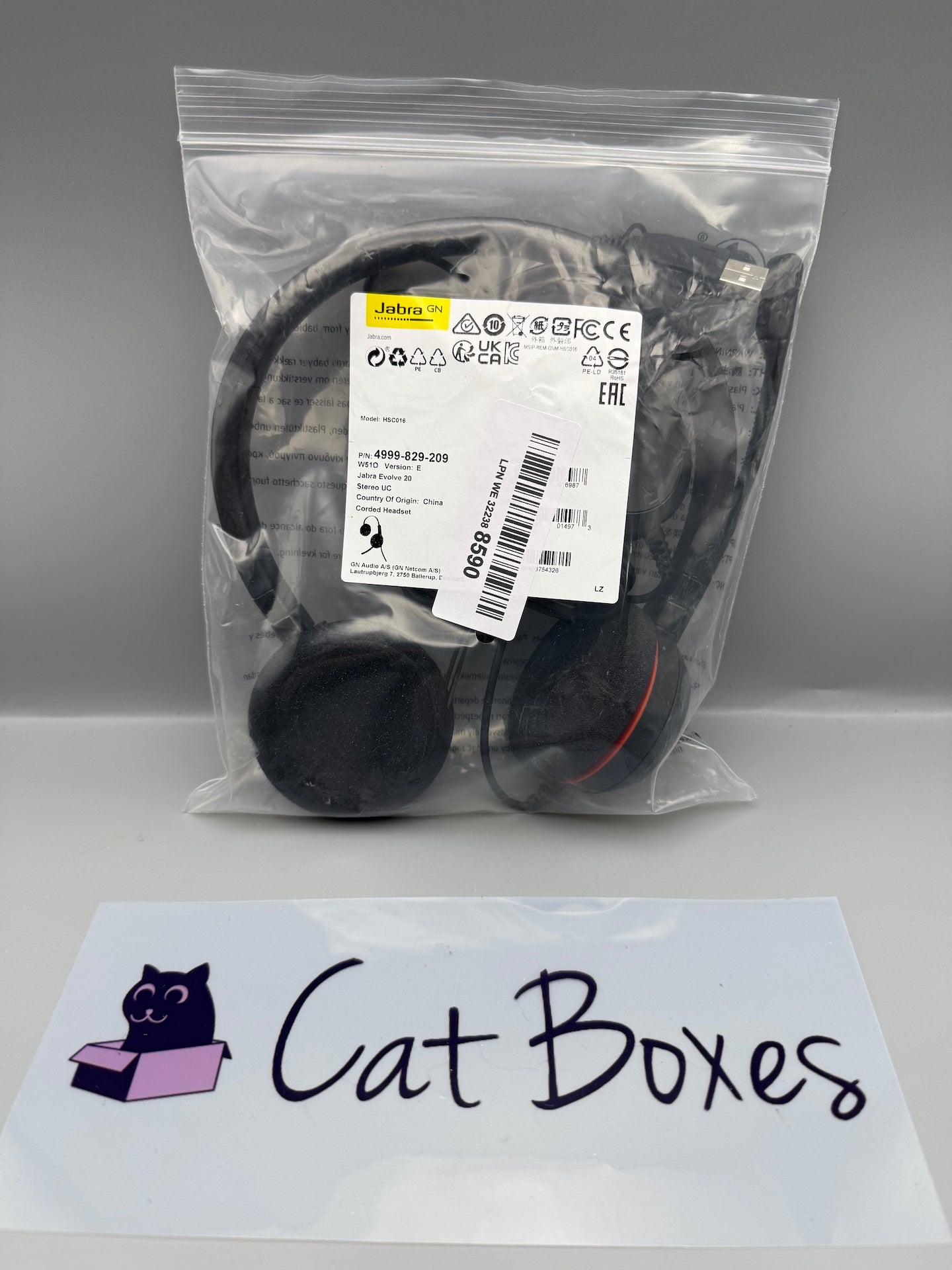 Jabra Evolve 20 UC Stereo Headset - Black