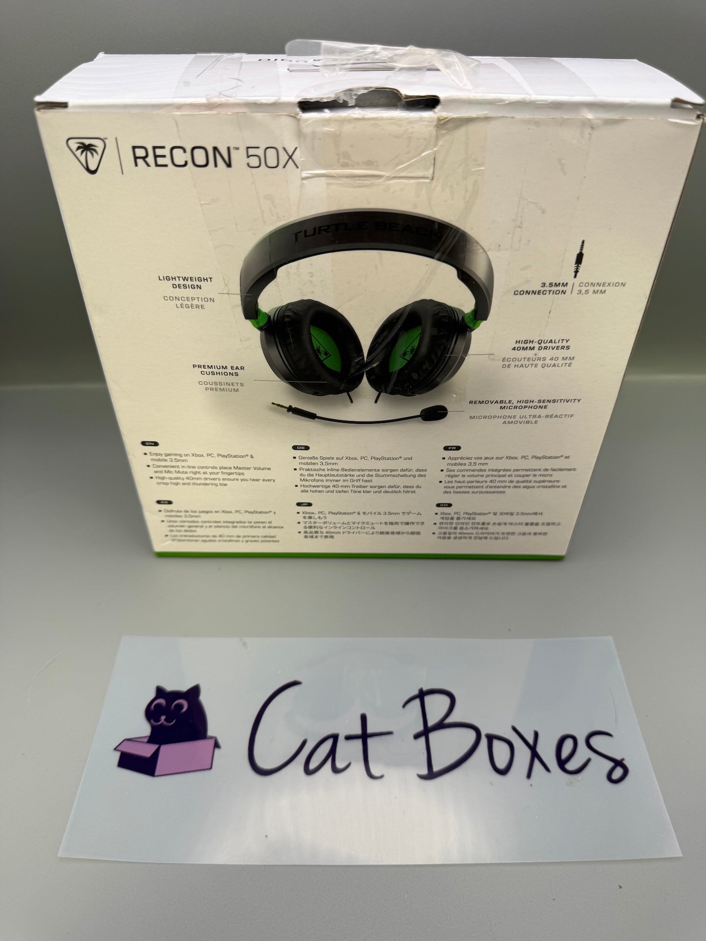 Turtle Beach Recon 50X Xbox Wired Gaming Headset Black Green 3.5mm