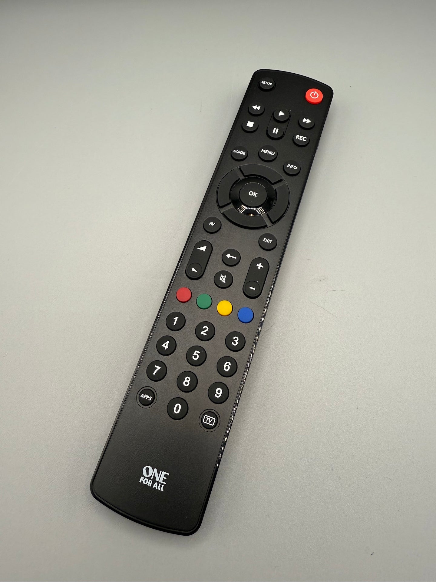 One For All URC1210 Contour Universal Control of TV/Smart TV, Black