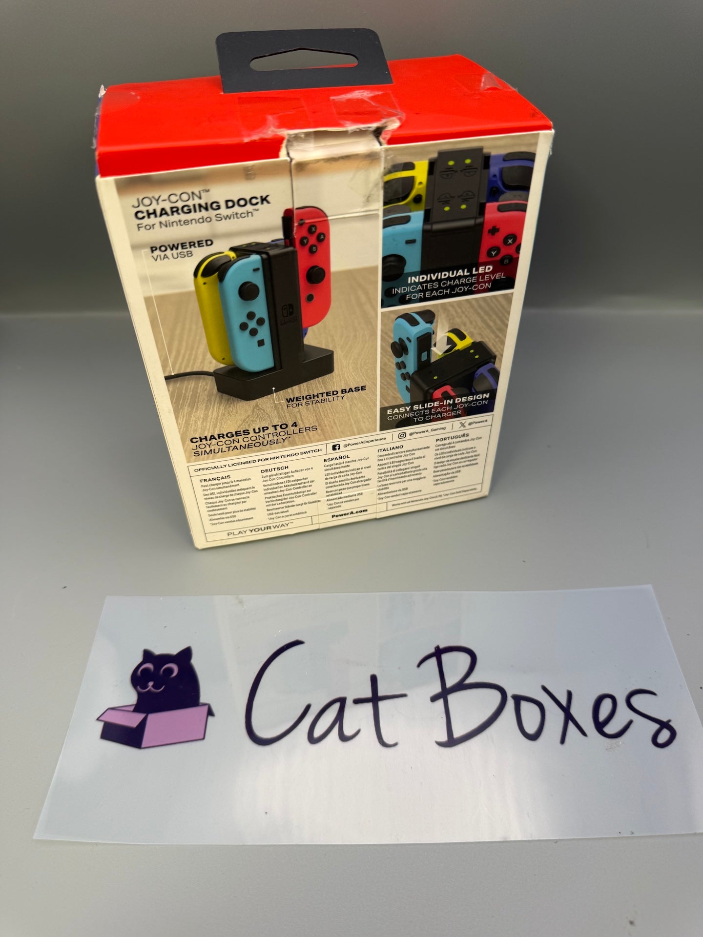 PowerA Joy-Con Charging Dock Nintendo Switch 4 Controller Stand Tatty Box