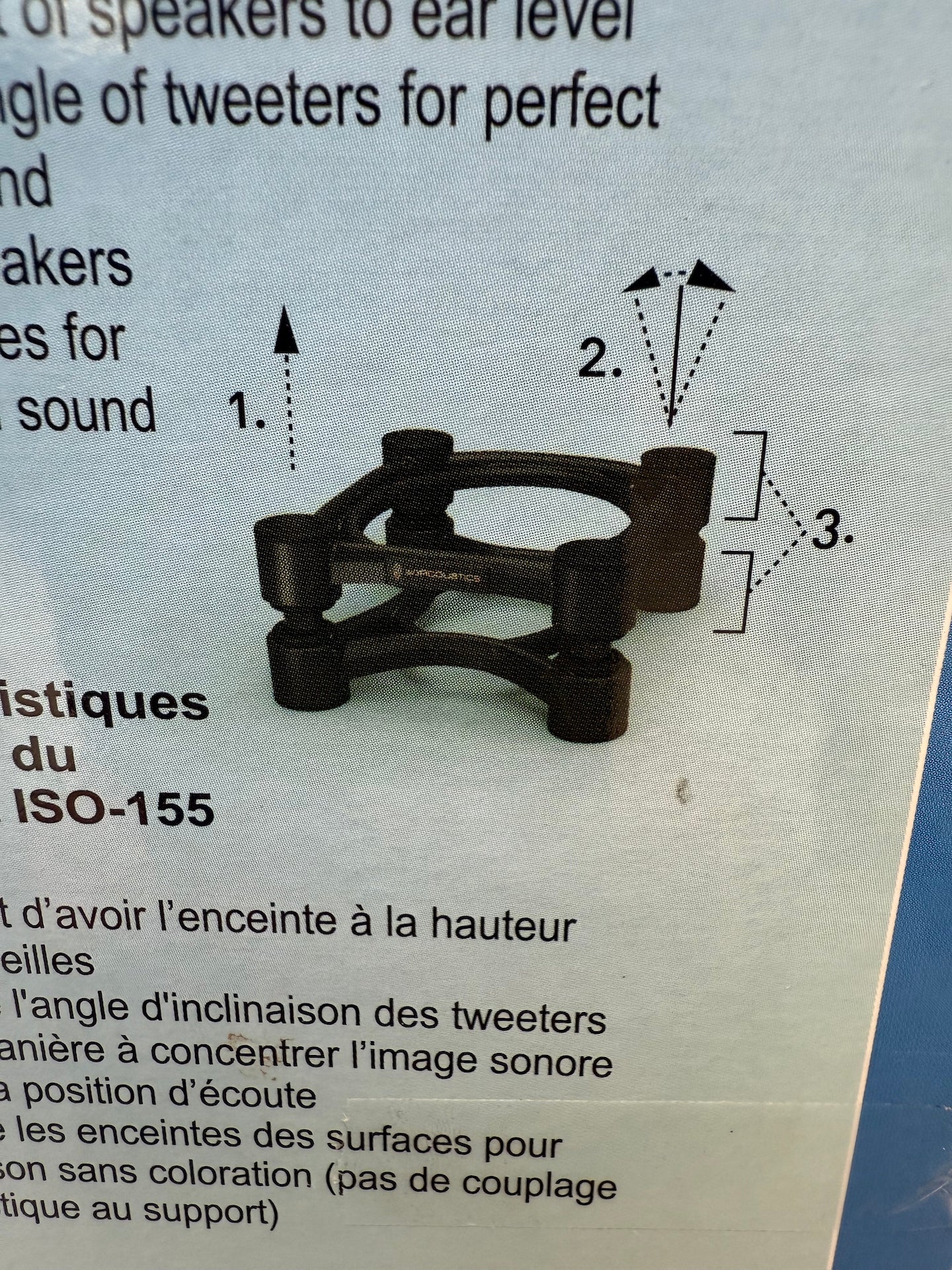 IsoAcoustics ISO-155 Single Speaker Isolation Stand – Low / Desktop ONLY