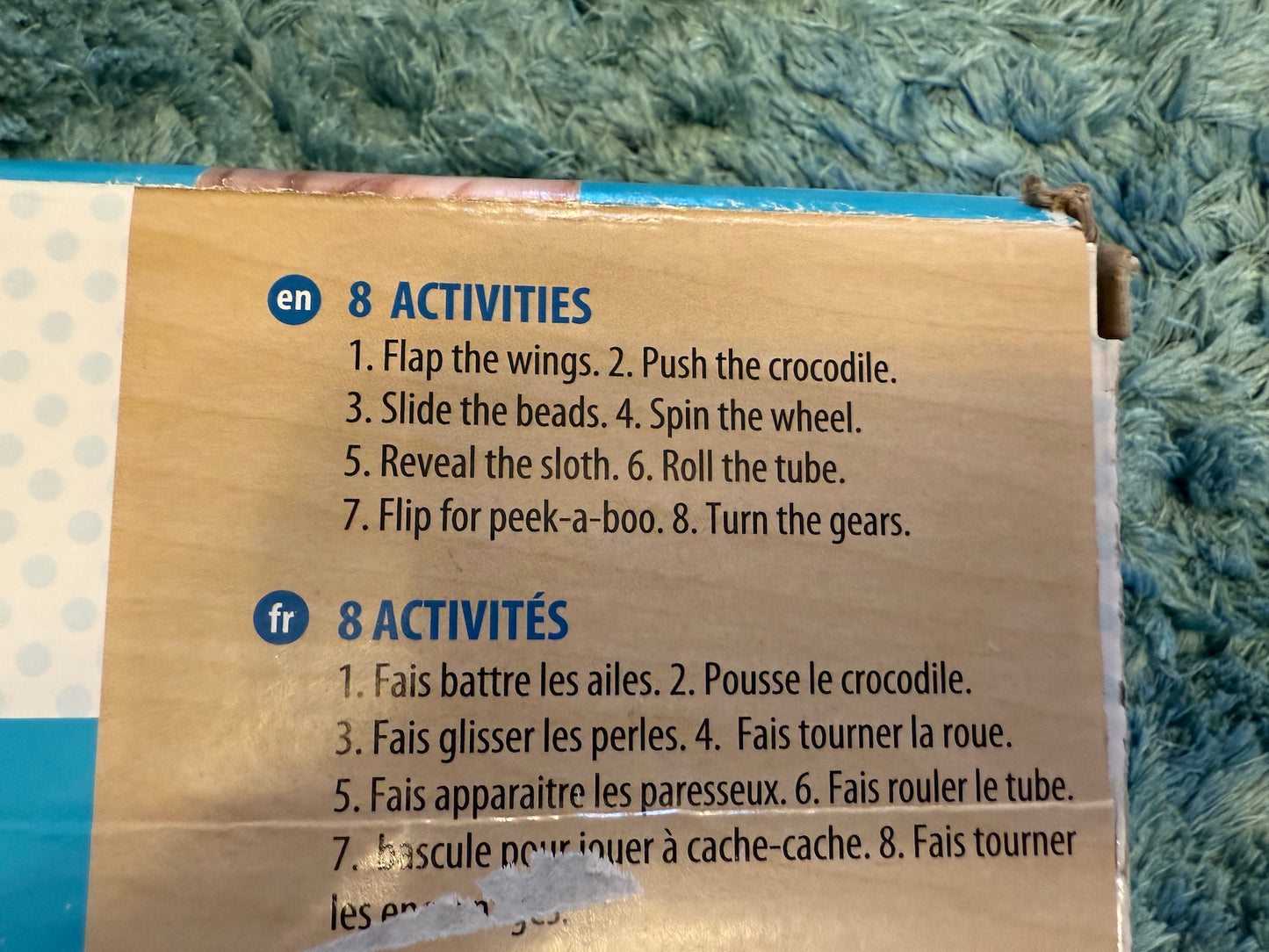 Melissa & Doug Jungle Activity Table Baby Play Wooden Toy **Open Box**