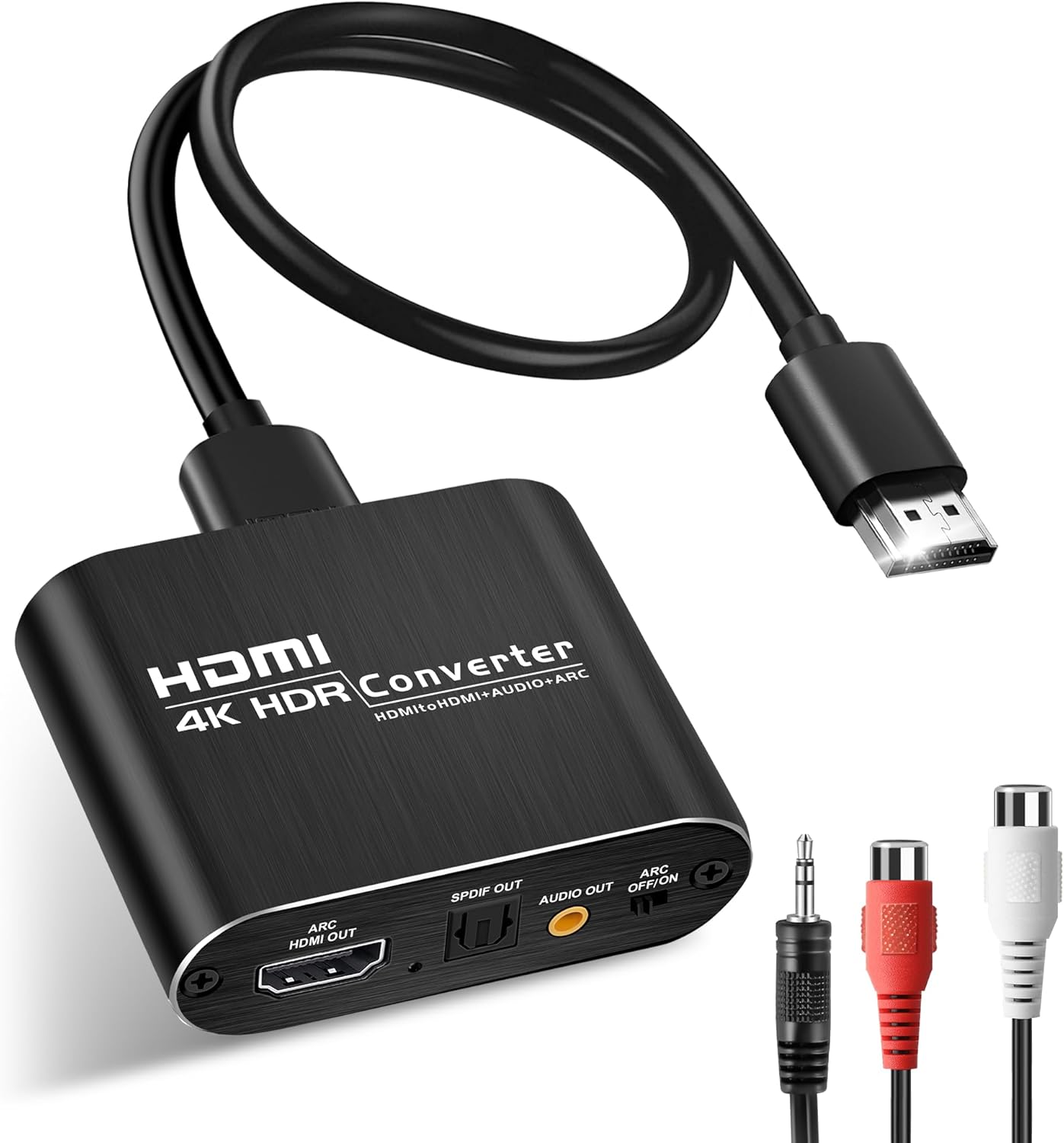 4K@60Hz HDMI Audio Extractor with 1.2m HDMI Cable avedio links