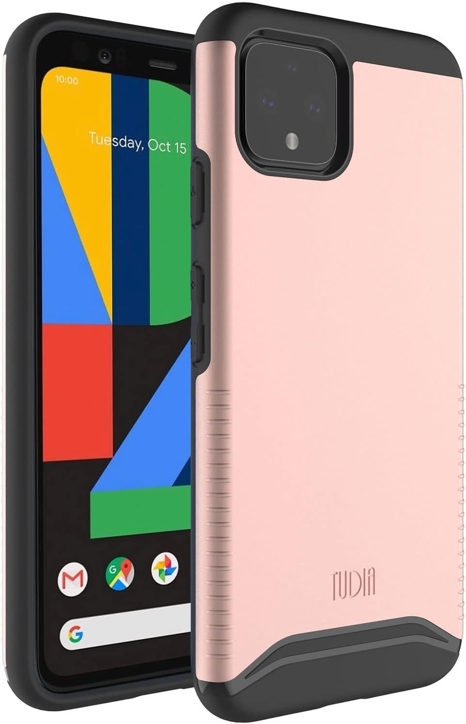 Tudia DualShield Designed Slim Hard Case for Google Pixel 4 (Rose Gold)
