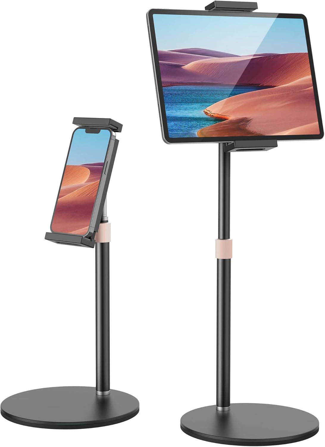 Jumkeet Tablet Stand Holder, Adjustable Height Tablet & Phone Stand for Desk