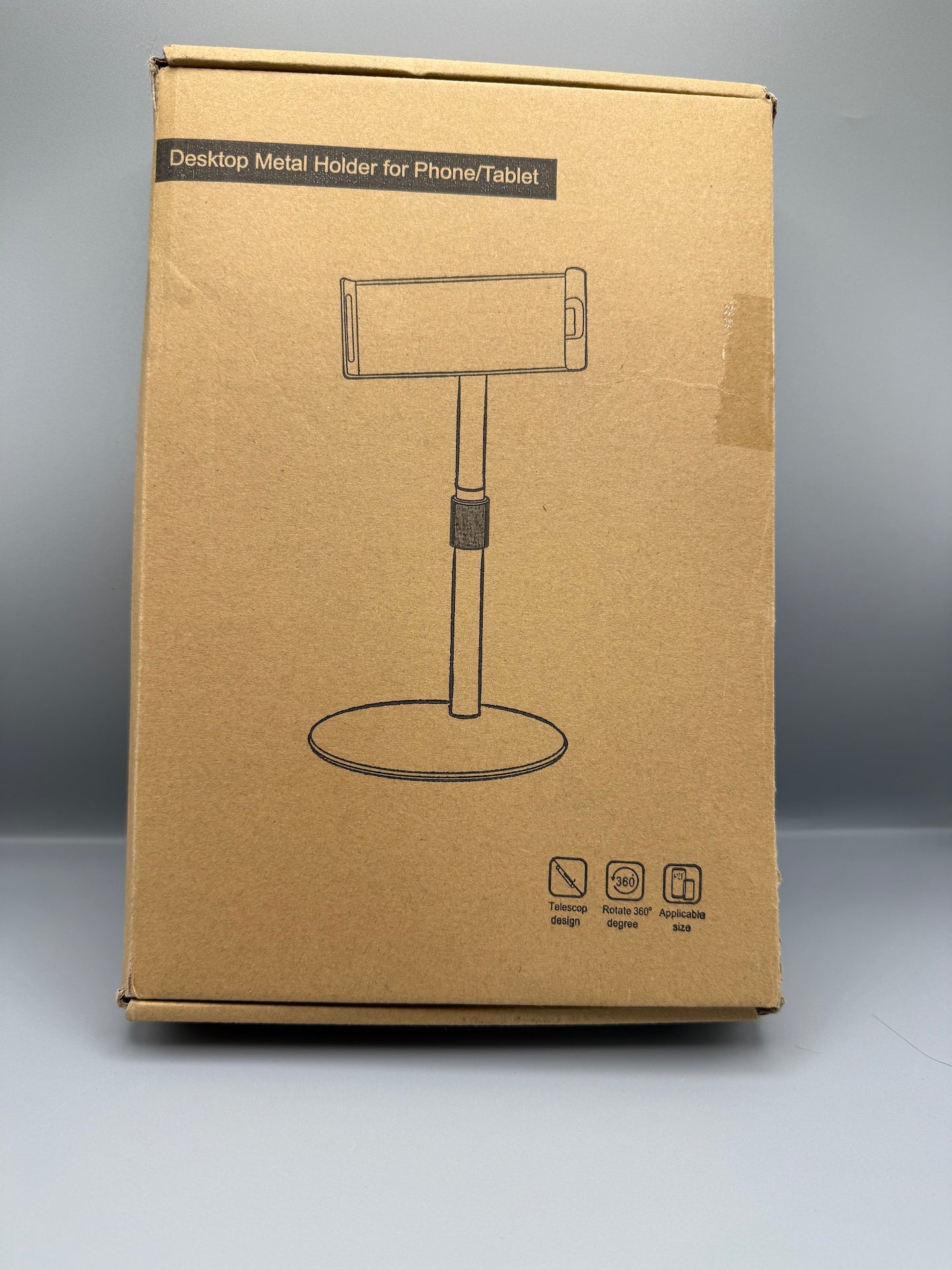 Jumkeet Tablet Stand Holder, Adjustable Height Tablet & Phone Stand for Desk