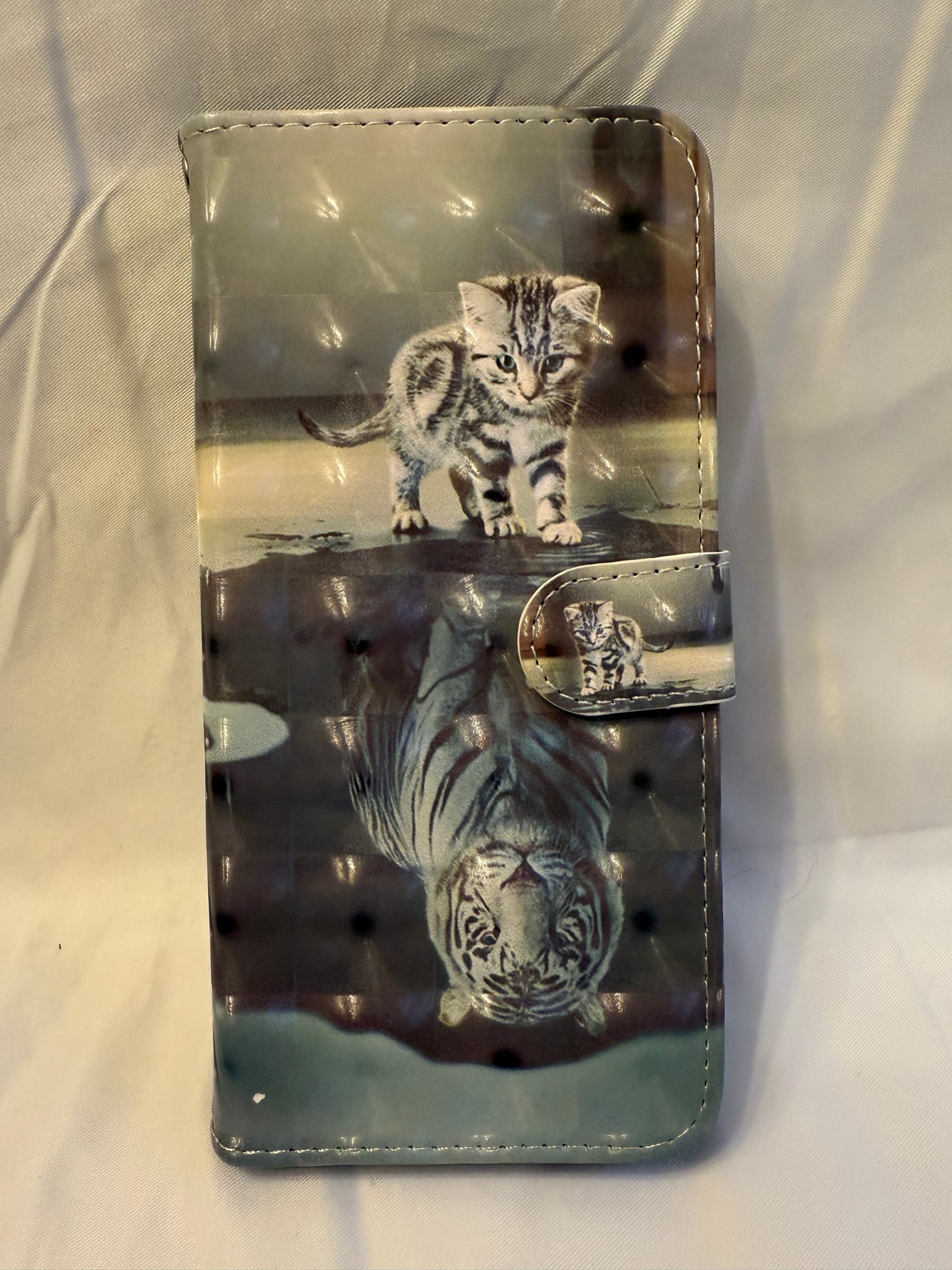 GLANDOTU Case for OnePlus Nord CE 5G, Flip Wallet, Cat & tiger