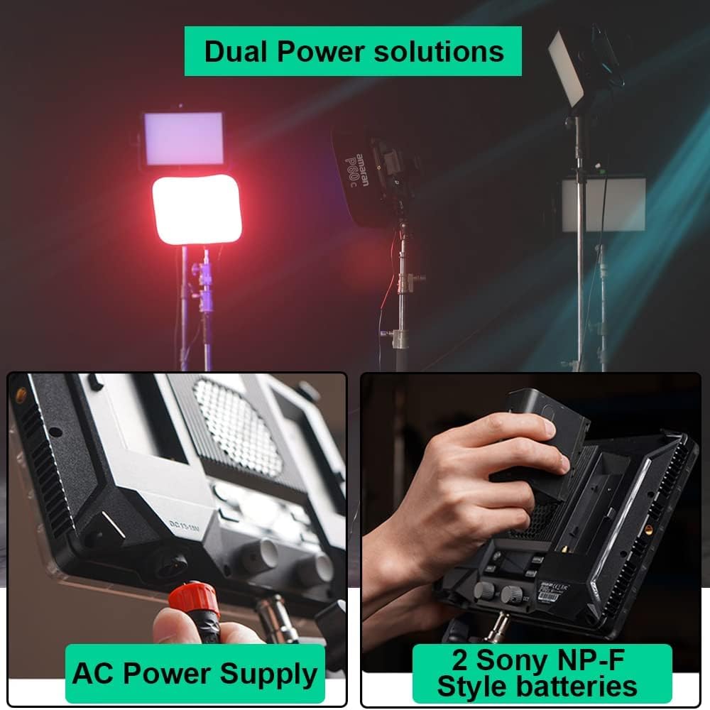 Aputure Amaran P60C, RGBWW Full-Colour Video Light Led Panel, 60W, CRI95+