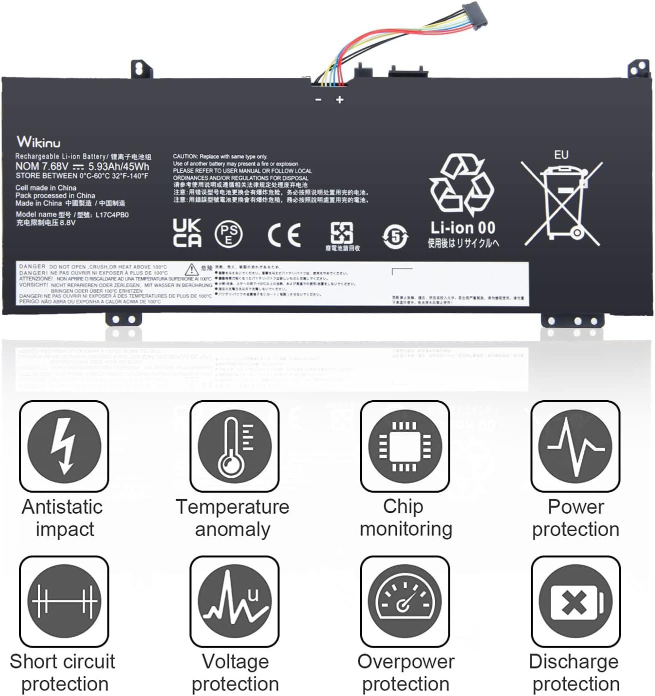 Wikinu L17C4PB0 Laptop Battery for Lenovo Flex
