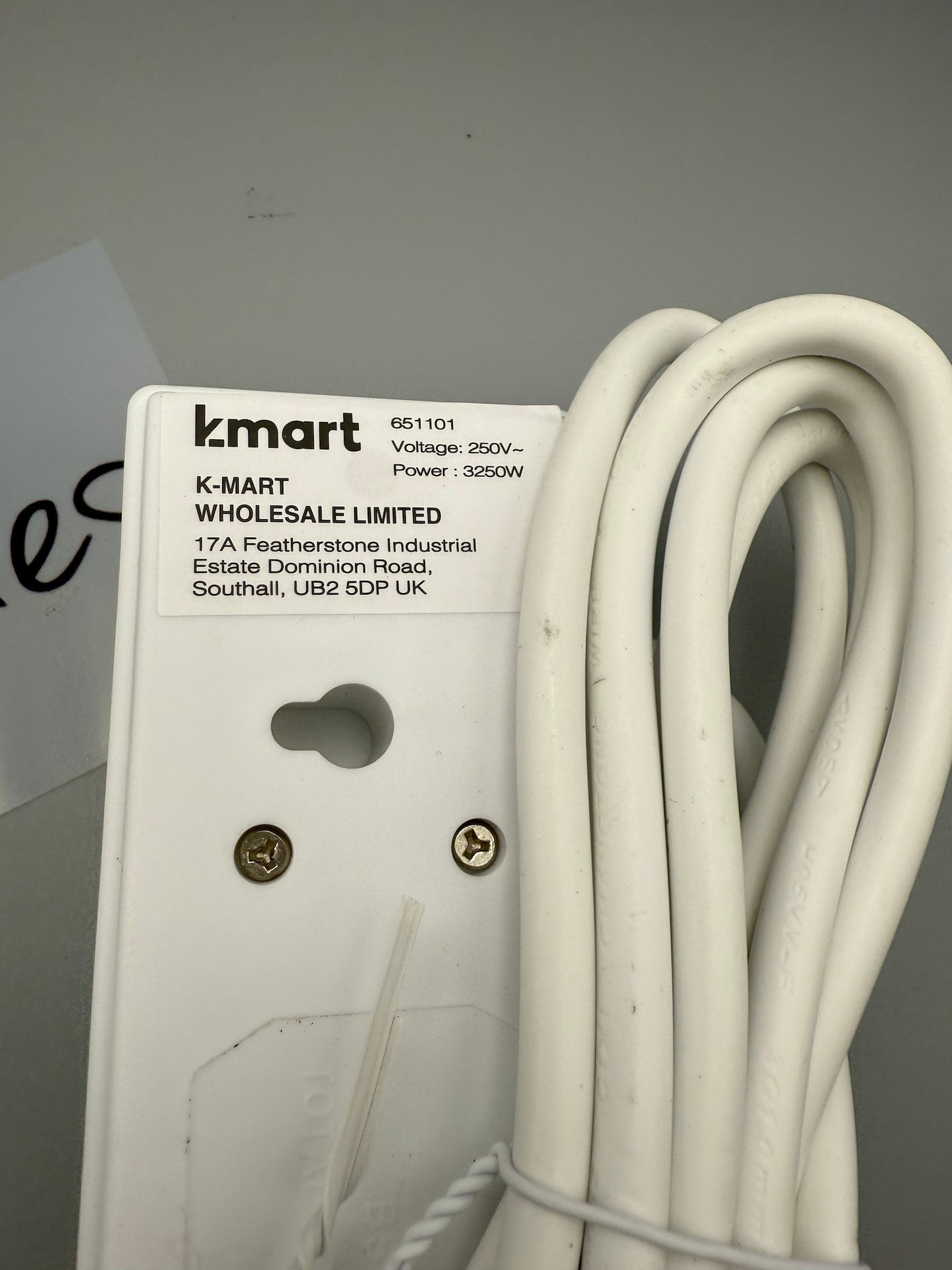 4 Gang Extension Lead 2m UK Plug Power Strip White 13A Heavy Duty