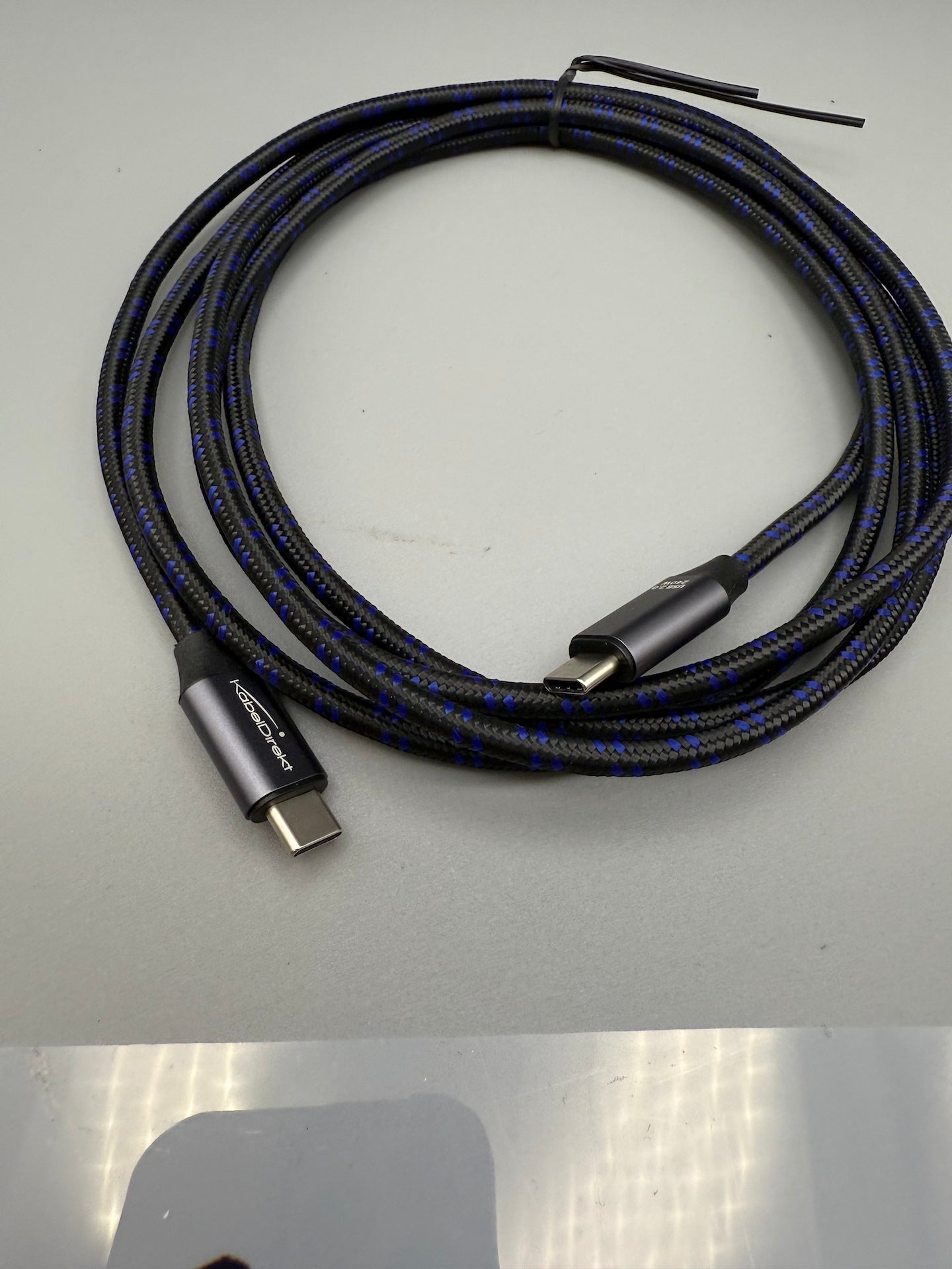 KabelDirekt USB-C to USB-C Cable 2m 240W Fast Charge Nylon Braided