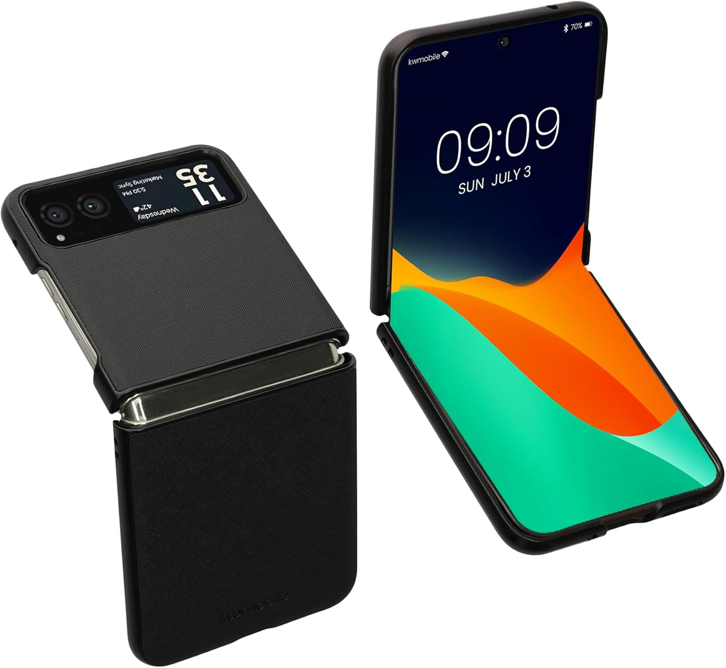 kwmobile Case Compatible with Motorola Razr 40 / Razr (2023) - Black