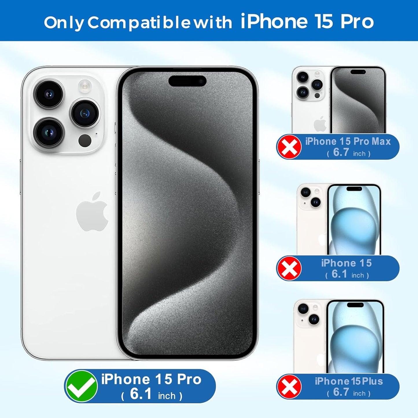 Whioltl Case for iPhone 15 Pro, Transparent