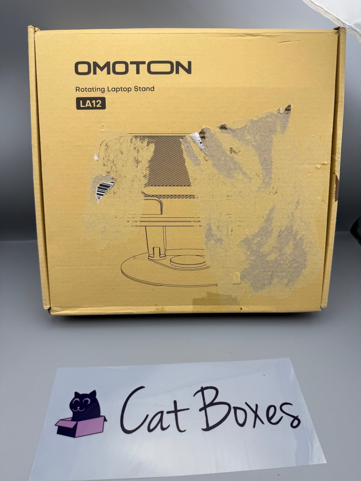 Omoton Laptop Stand for Desk, 360^0 Swivel Laptop Riser - Classic Black