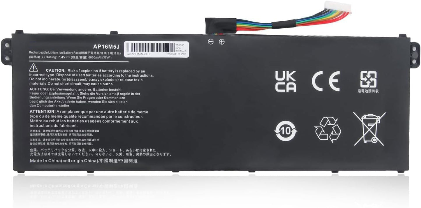 FlyZythrol 37Wh AP16M5J battery Compatible With Acer Aspire