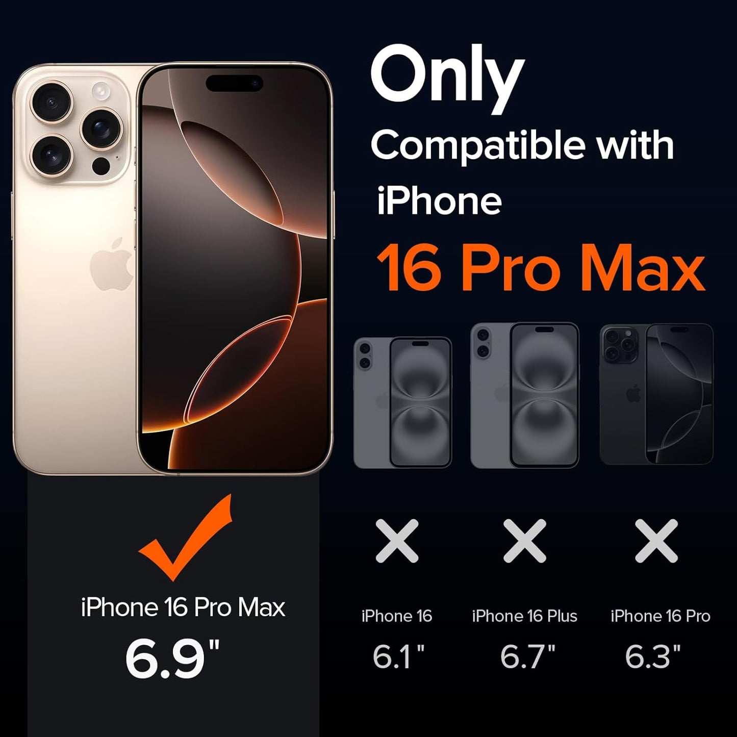 ivoler Clear Case Compatible with iPhone 16 Pro Max 6.9 inch, Clear