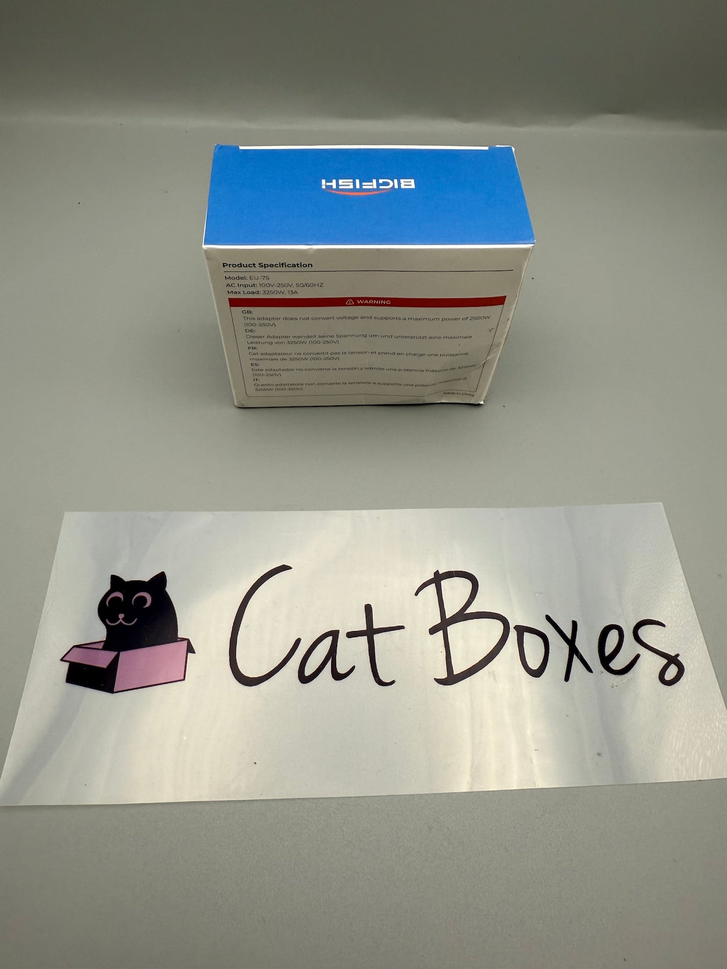 Bigfish European to UK Plug Adaptor 2 Pack, White **Opened Box**