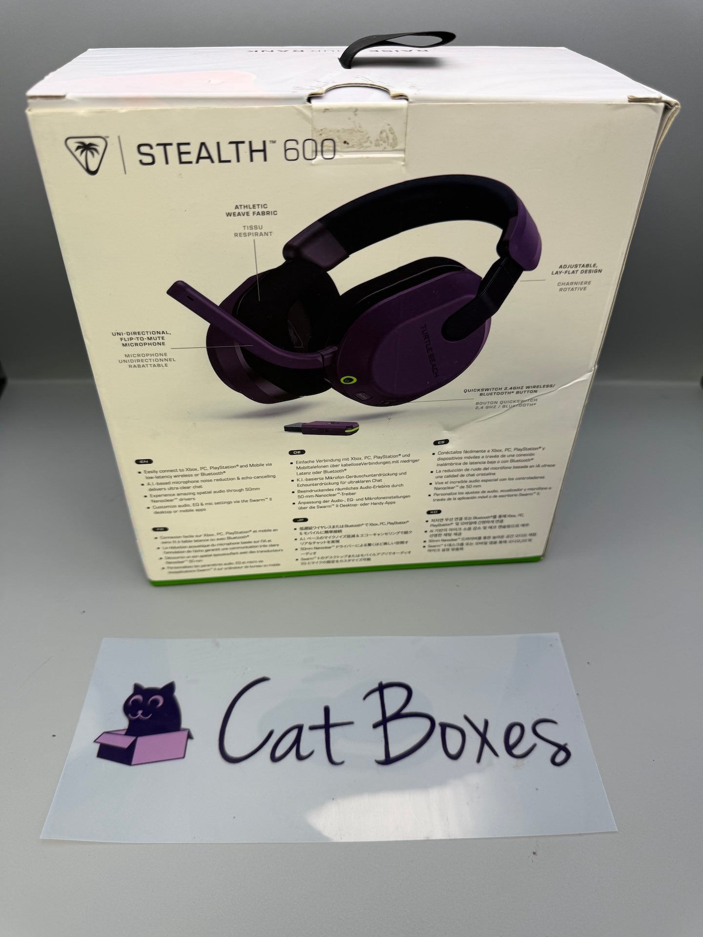 Turtle Beach Stealth 600 Gen 3 Wireless Xbox Headset Purple USB Dongle