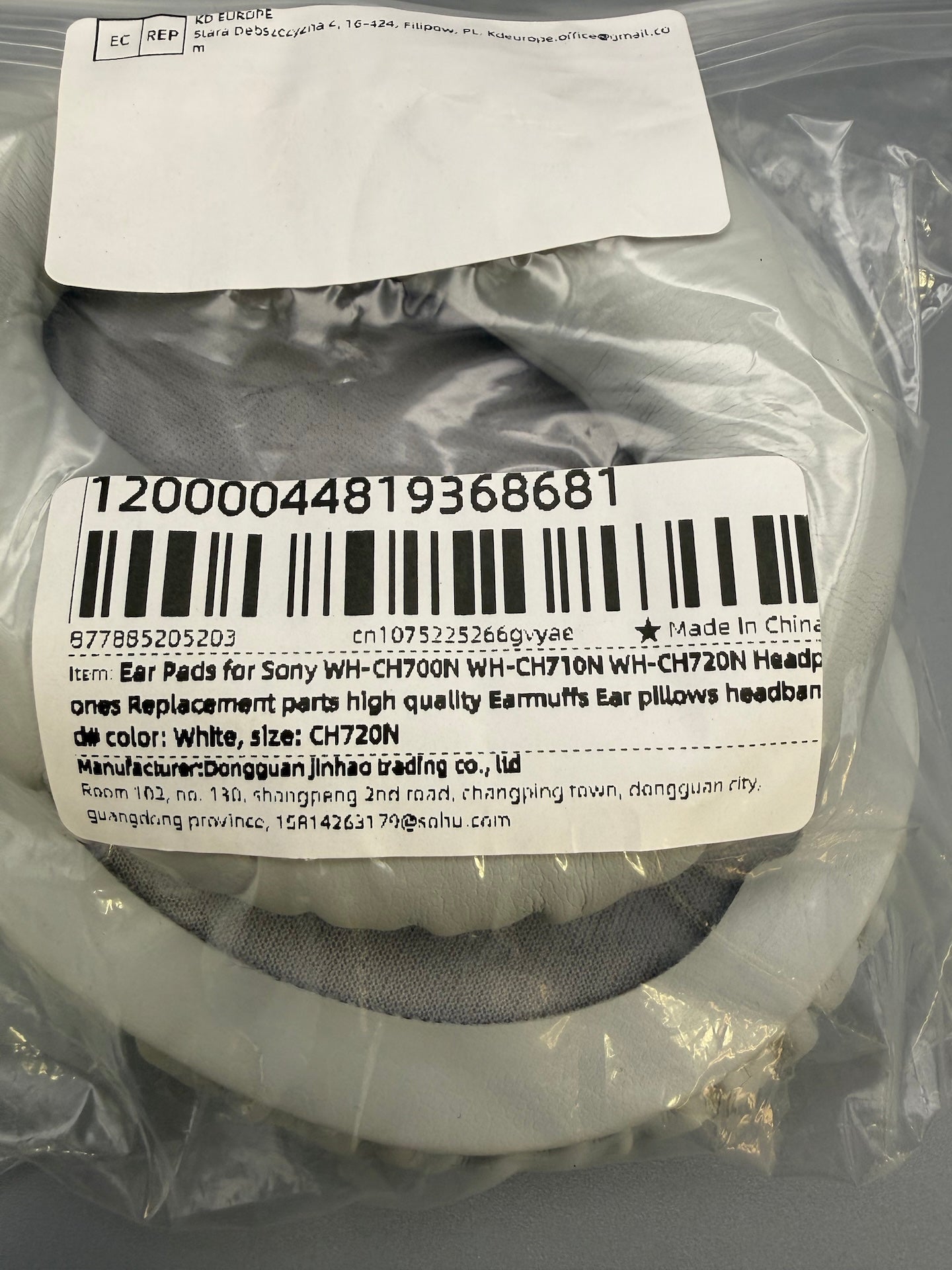 Replacement Ear Pads for Sony WH-CH710N Headphones White
