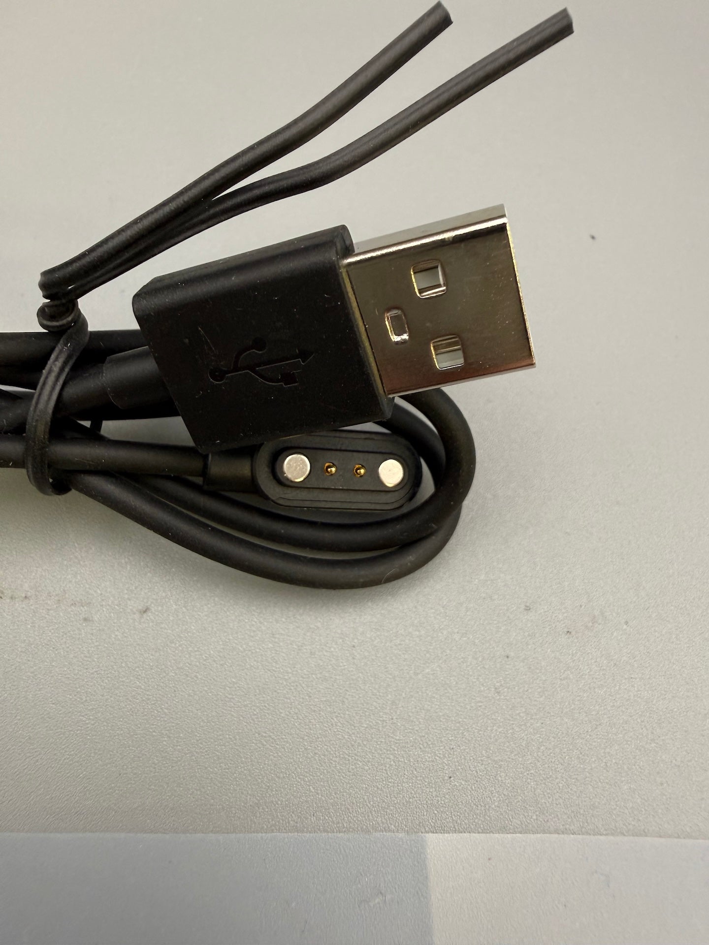 Genuine TicWatch GTH Pro Magnetic USB Charging Cable Black