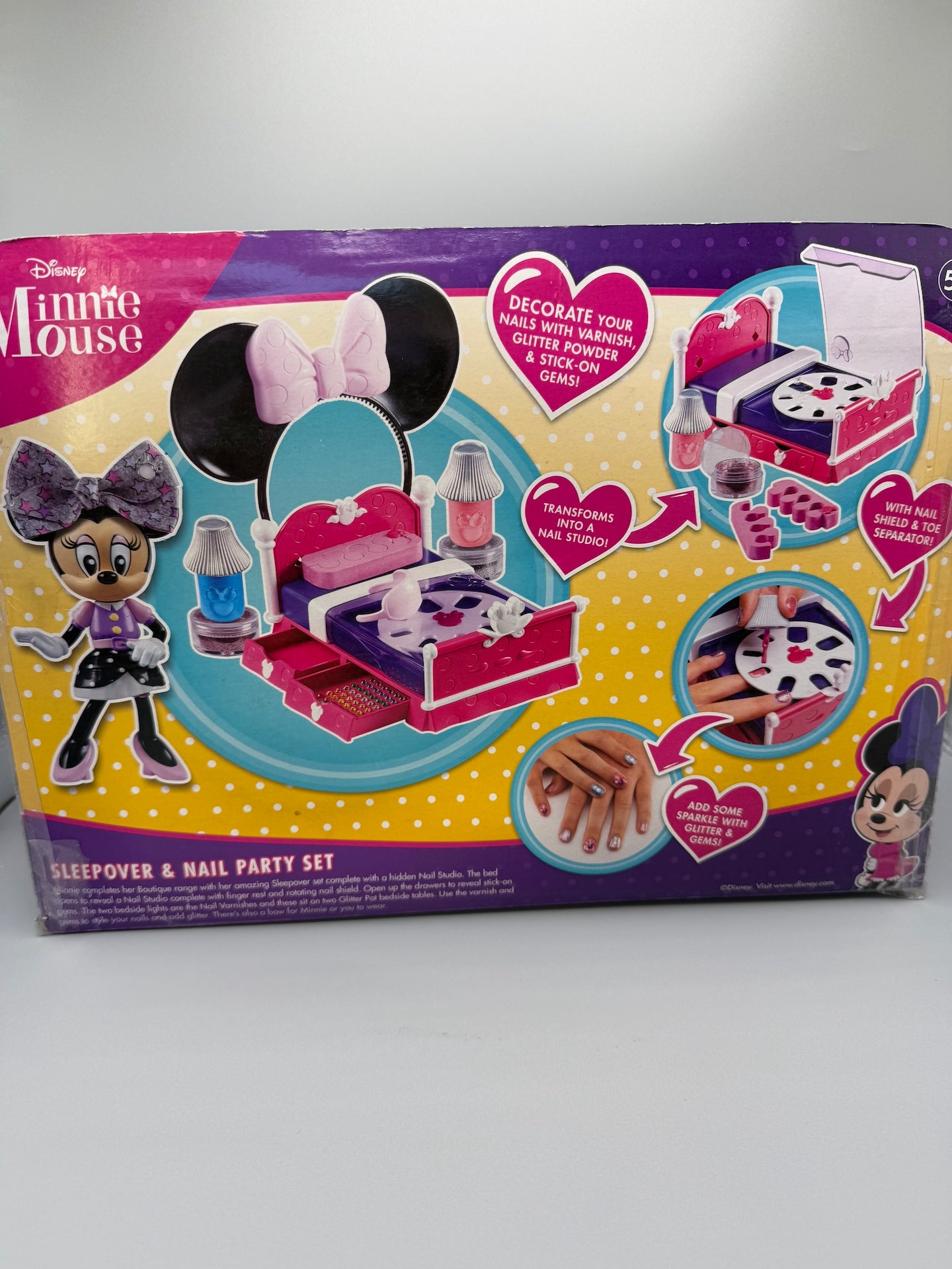 Disney Minnie Mouse Sleepover and Nail Party Set 5+yrs