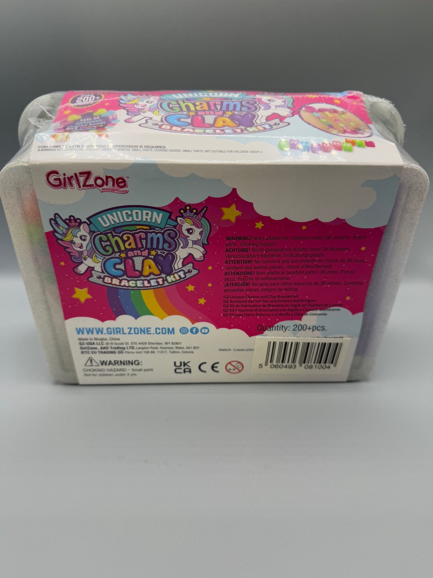 GirlZone Unicorn Charms and Clay Bracelet Kit, Jewellery Making Kit