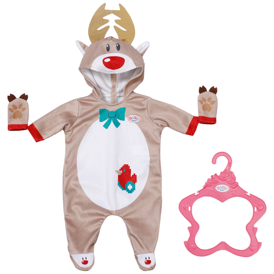 Baby Born Christmas Reindeer Jumpsuit Outfit 43cm