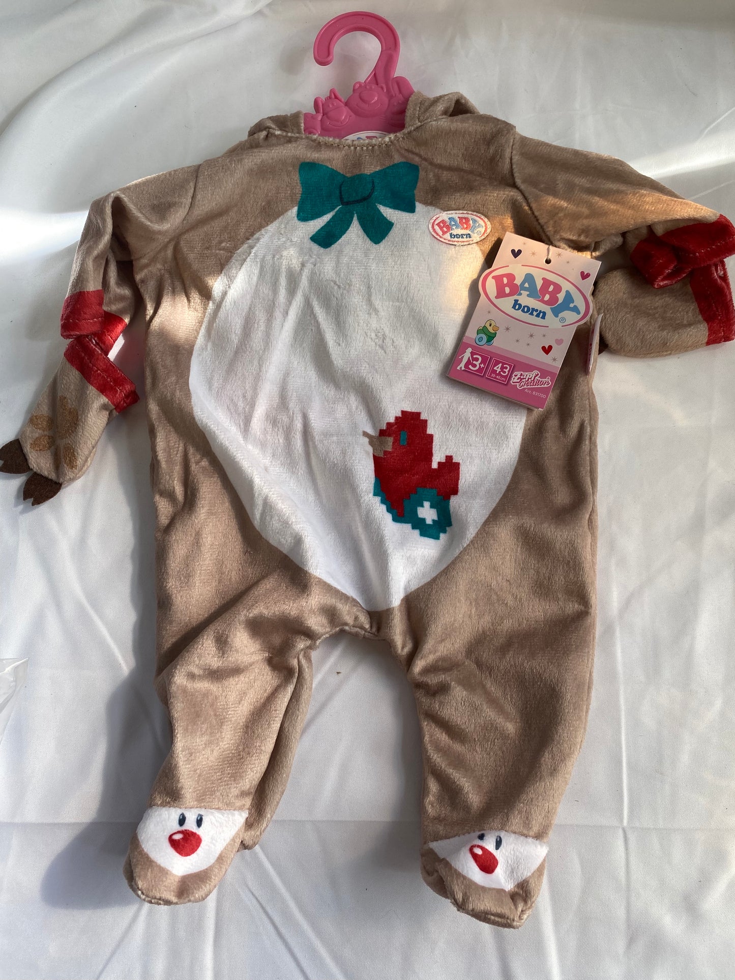 Baby Born Christmas Reindeer Jumpsuit Outfit 43cm