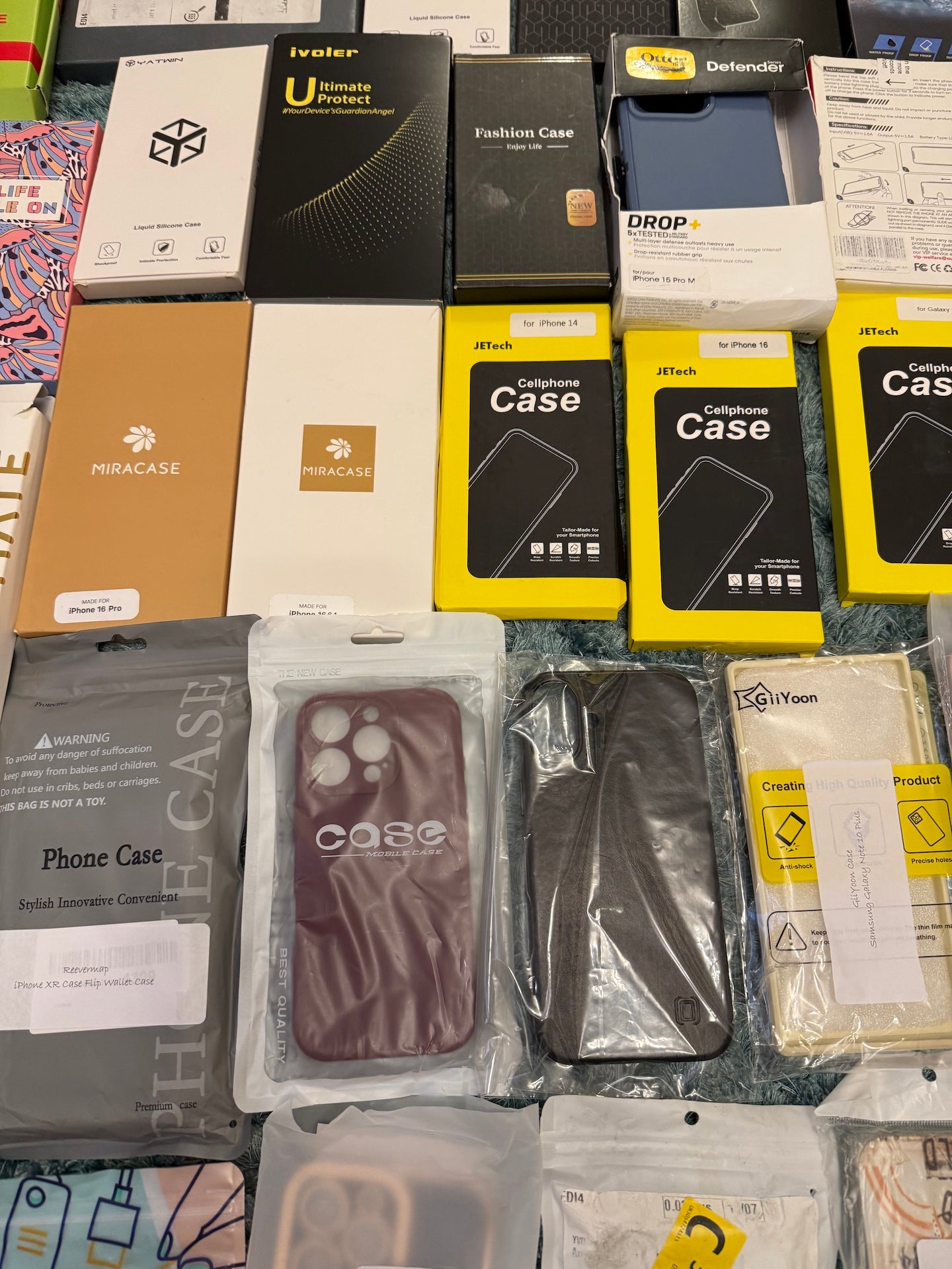 56x Mobile Phone Cases Job Lot Mixed iPhone Samsung Covers Bundle New