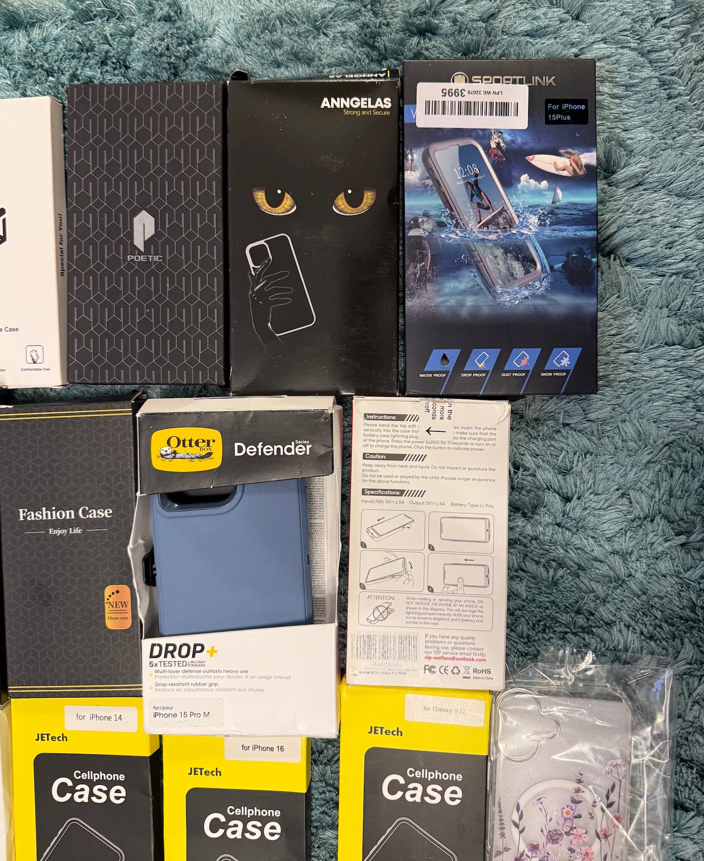 56x Mobile Phone Cases Job Lot Mixed iPhone Samsung Covers Bundle New
