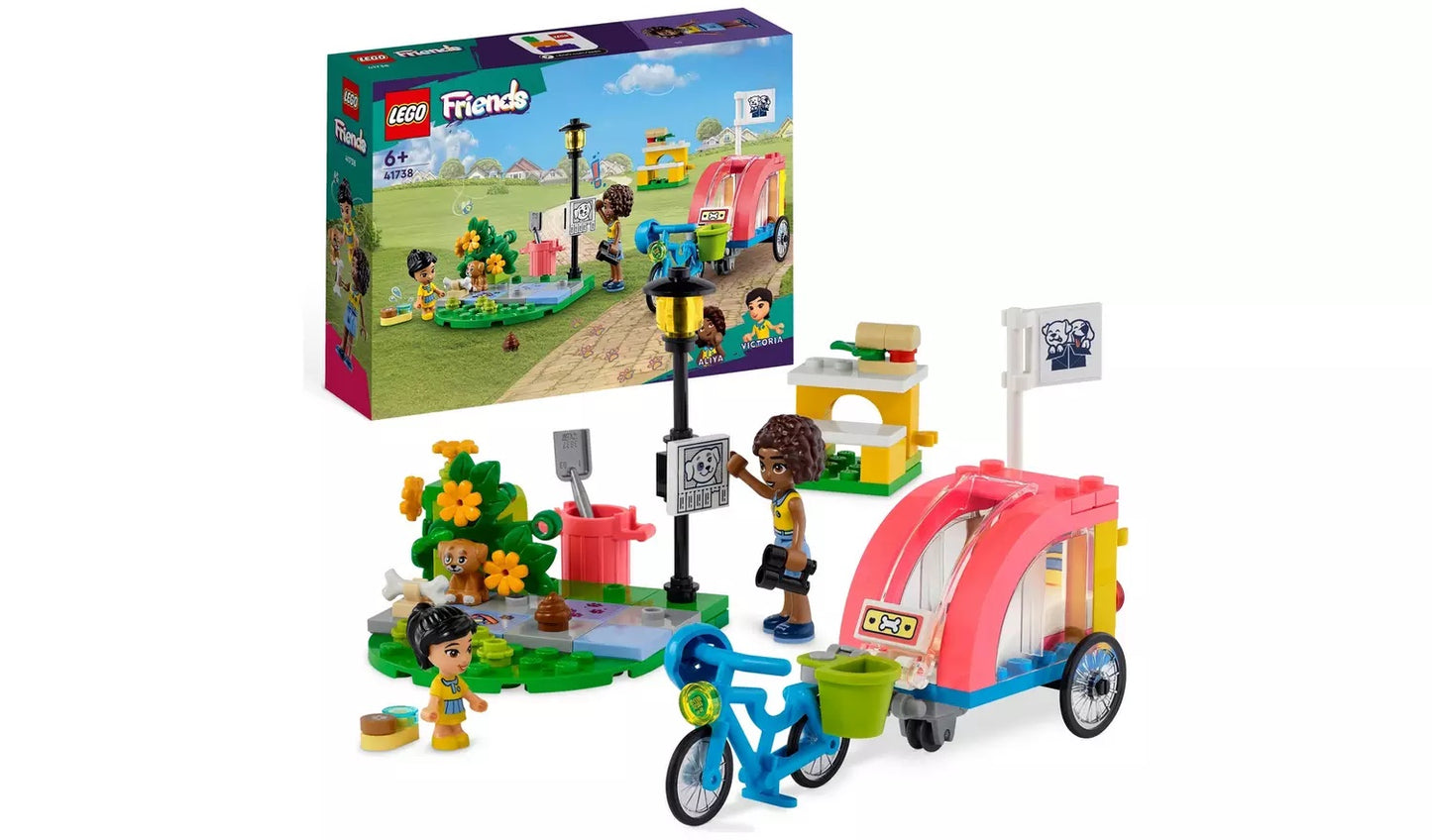 LEGO Friends Dog Rescue Bike Toy, Animal Puppy Playset 41738