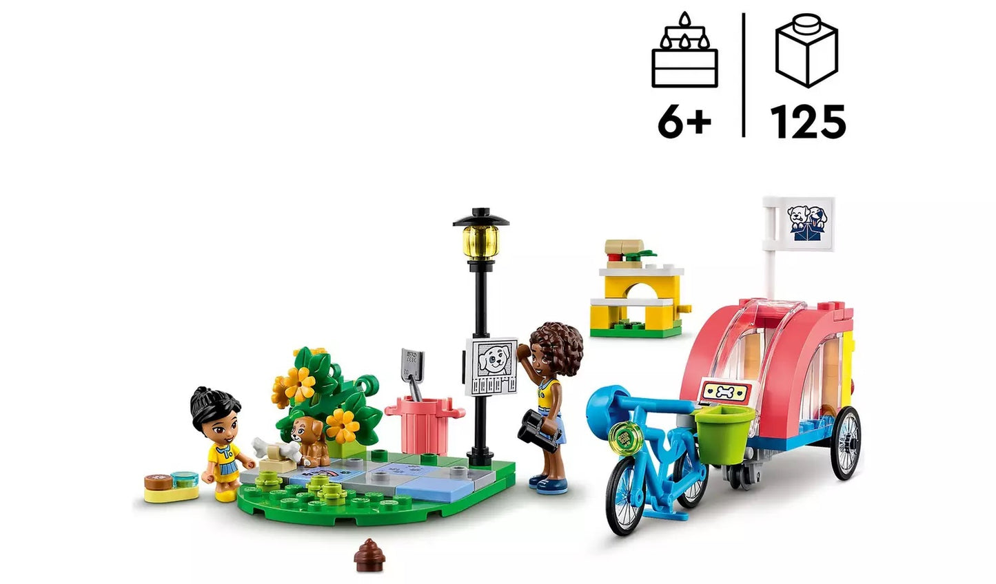 LEGO Friends Dog Rescue Bike Toy, Animal Puppy Playset 41738