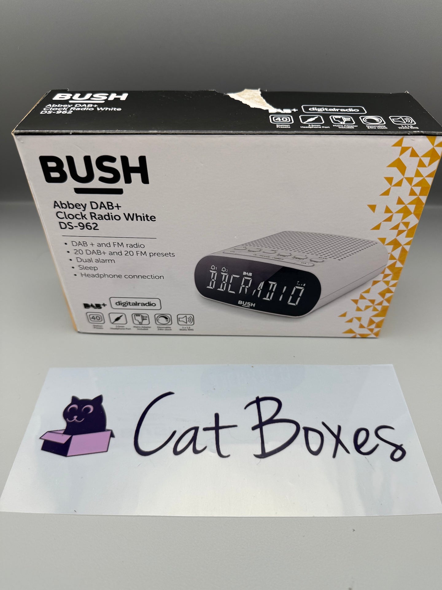 Bush Abbey DAB+/FM Clock Radio - White