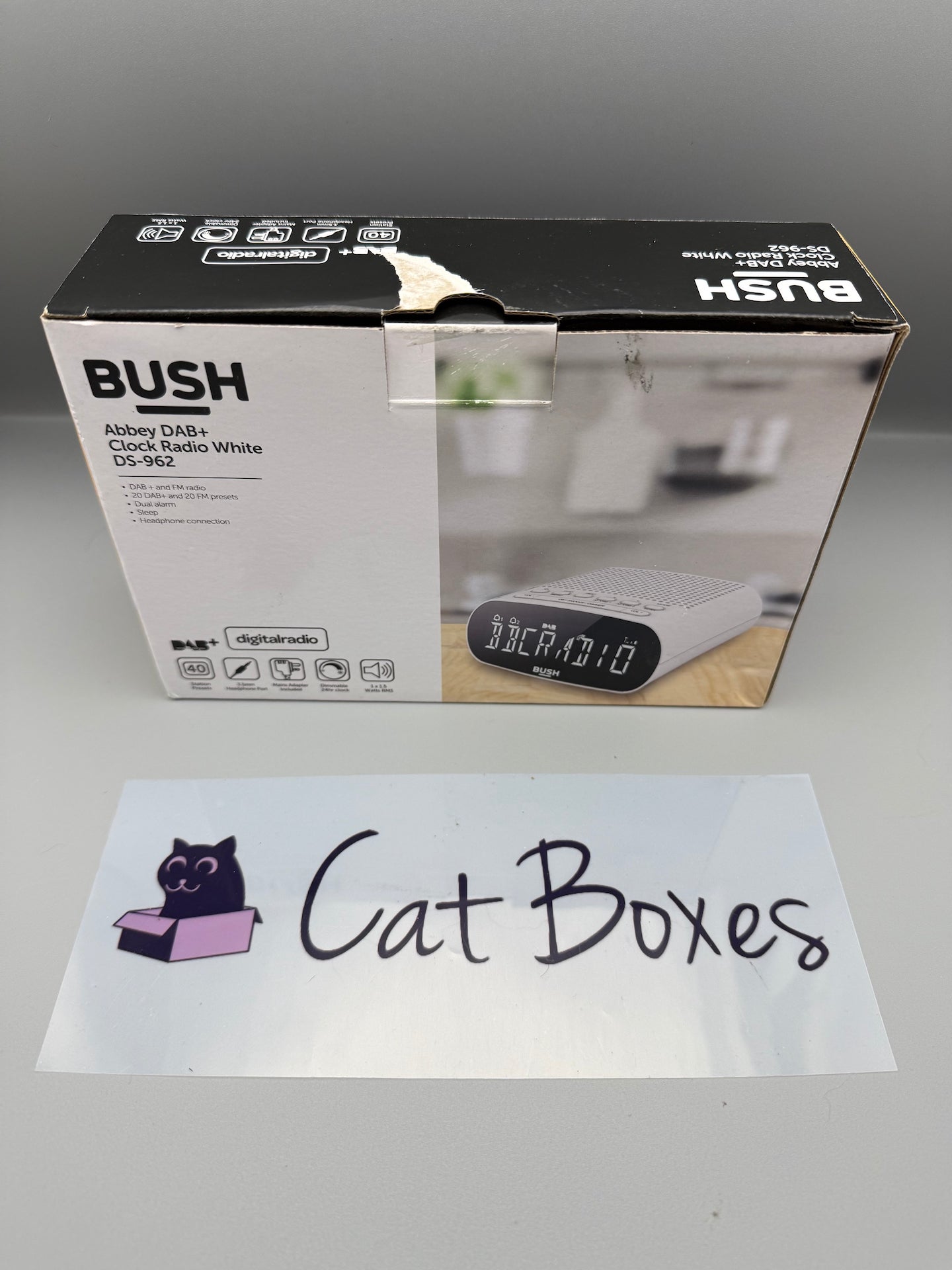 Bush Abbey DAB+/FM Clock Radio - White