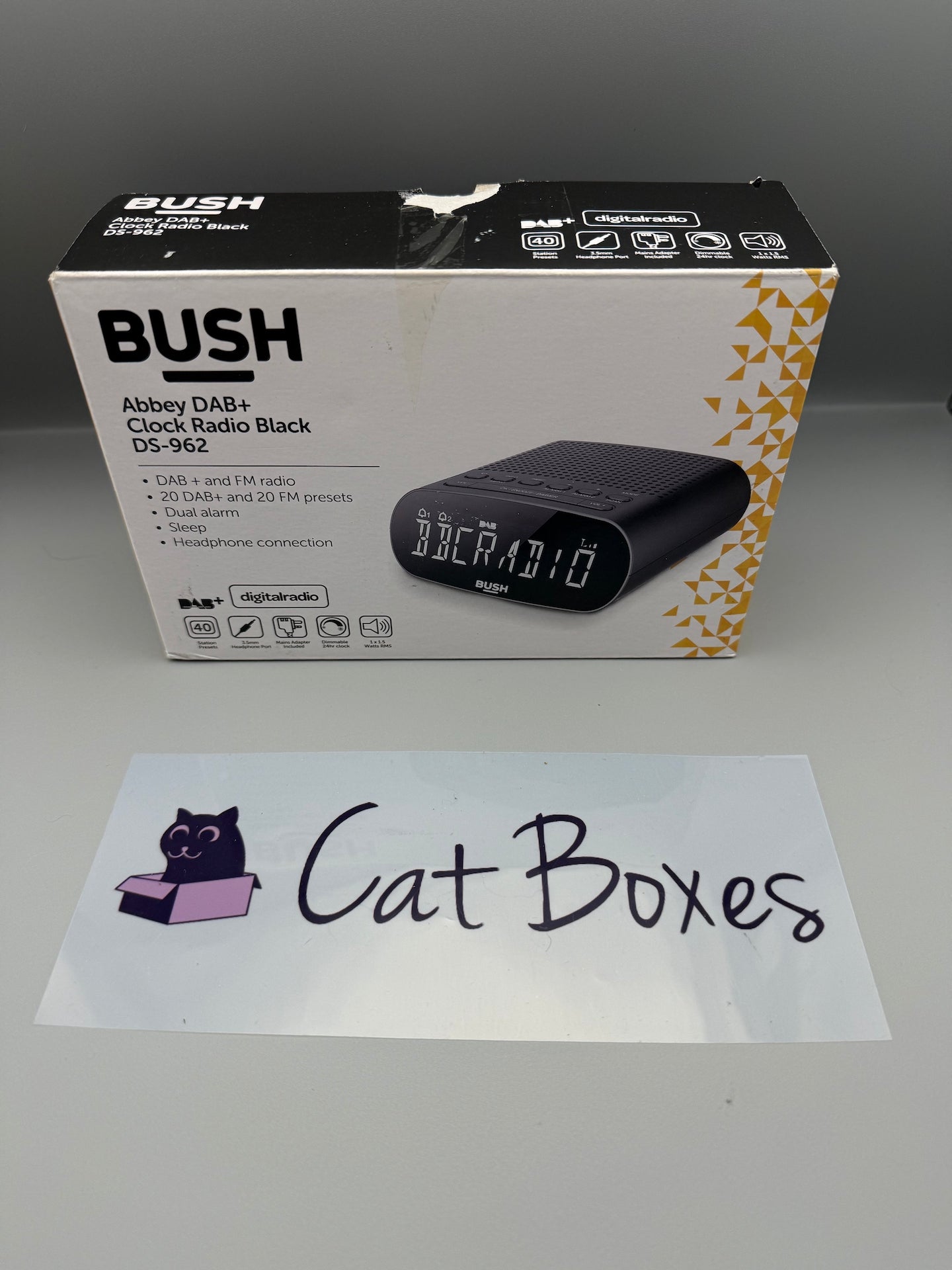 Bush Abbey DAB+/FM Clock Radio - Black