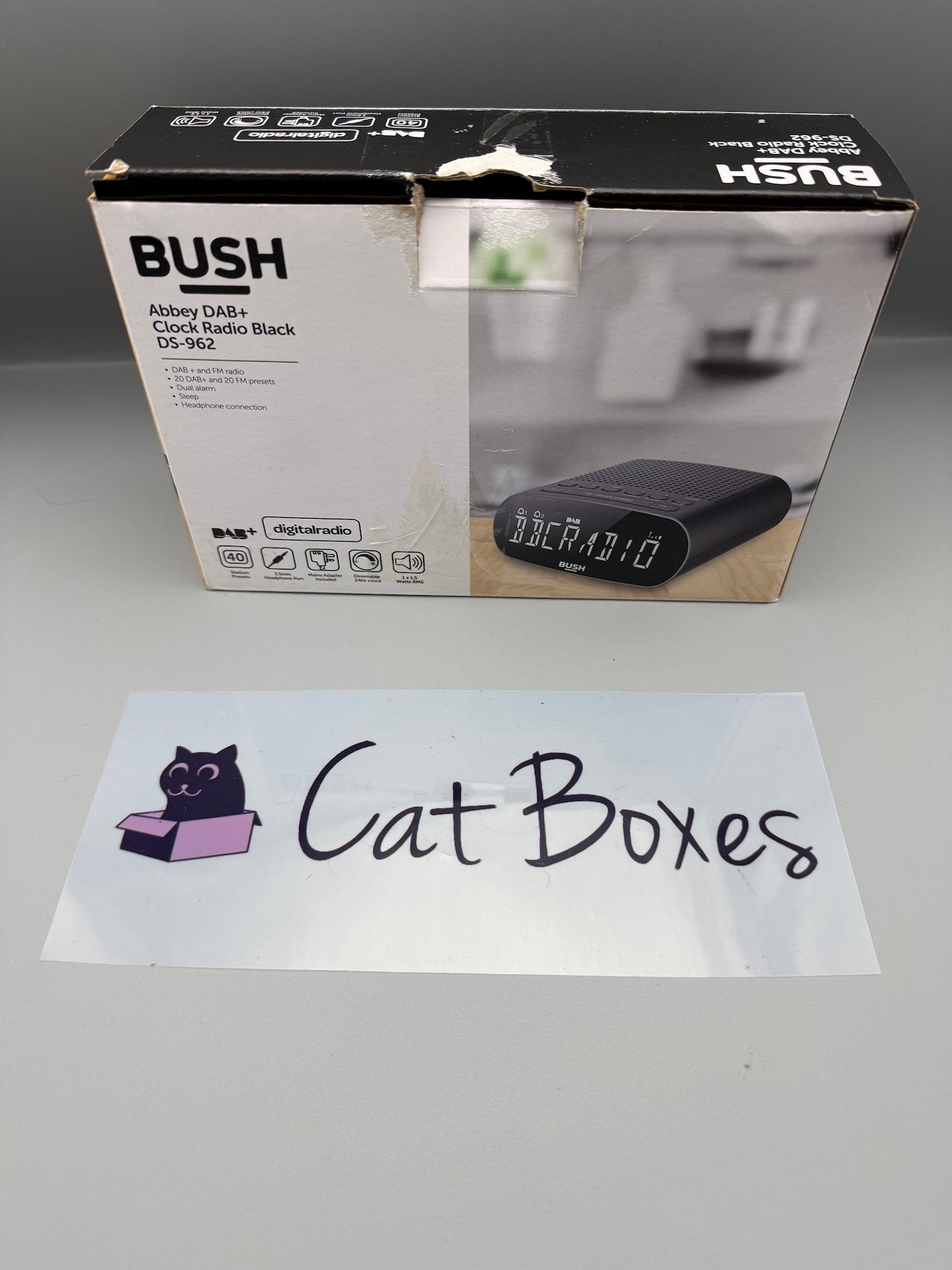 Bush Abbey DAB+/FM Clock Radio - Black