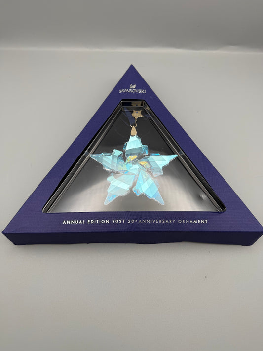 Swarovski Poinsettia 2021 Anniversary Ornament 30 Years 5596079