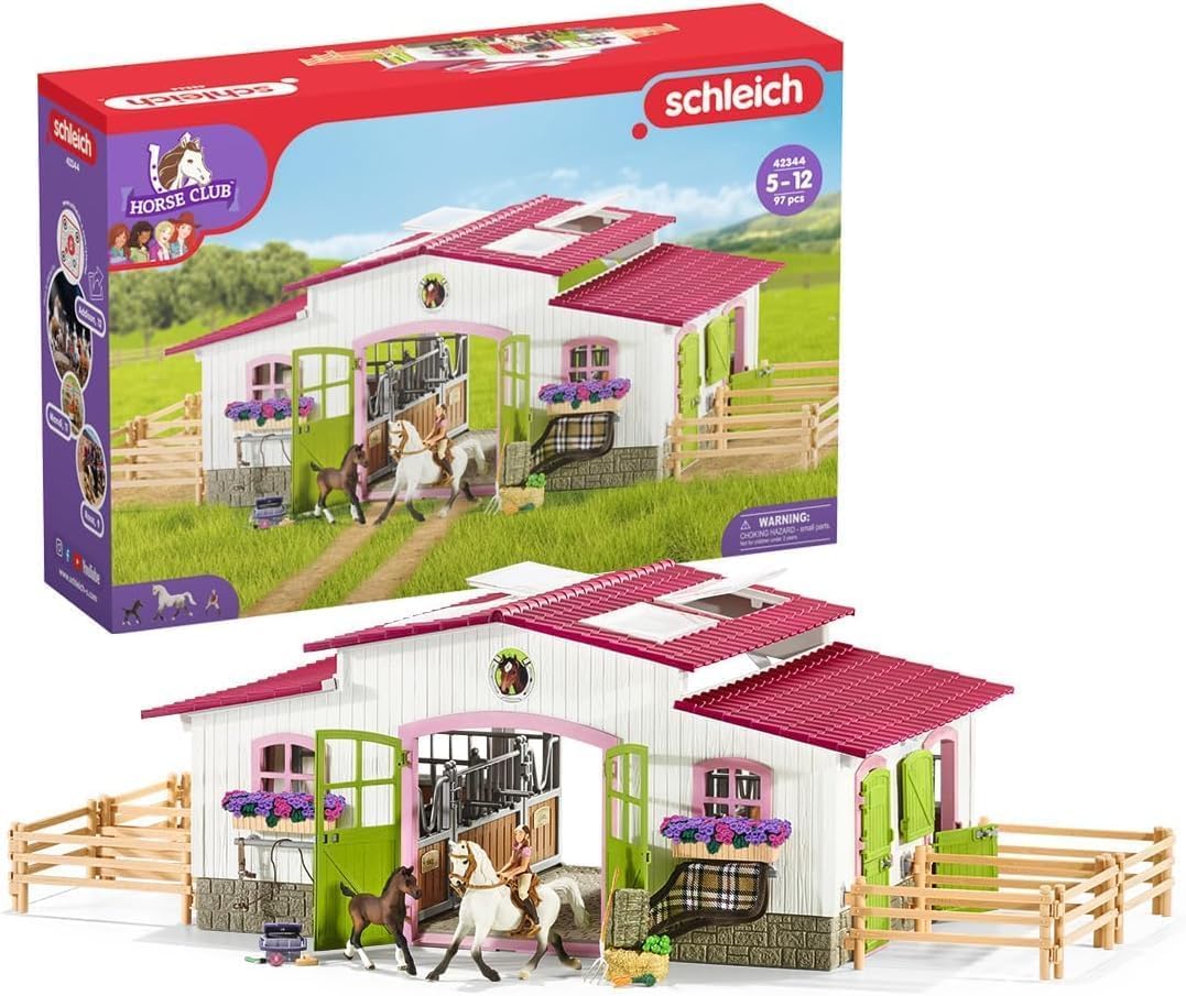 Schleich HORSE CLUB —42344, 97-Piece Riding Center Horse Playset