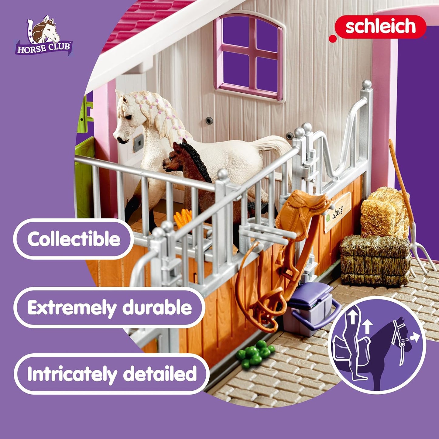 Schleich HORSE CLUB —42344, 97-Piece Riding Center Horse Playset