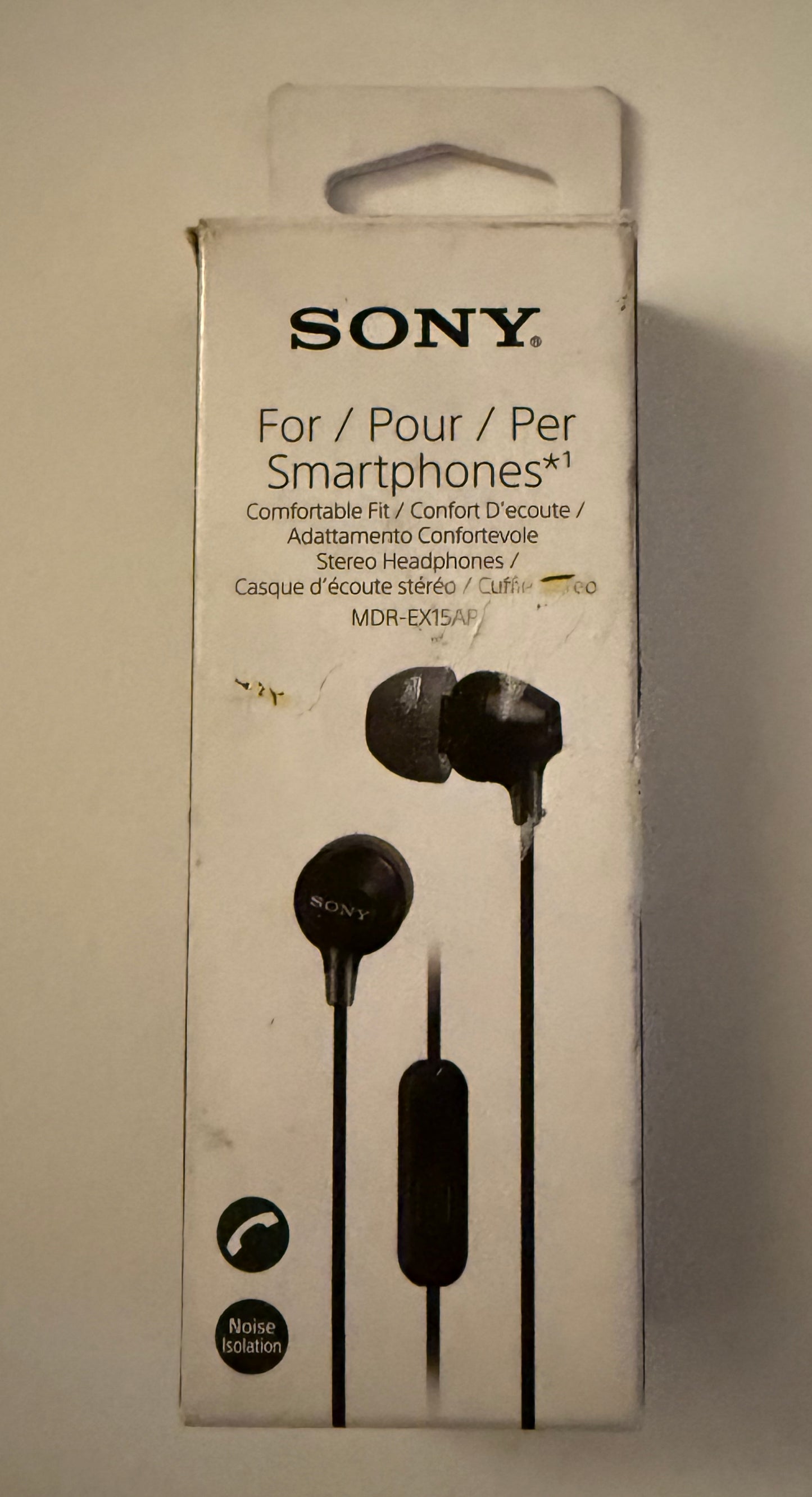 Sony MDR-EX15AP In-Ear Wired Headphones - Black