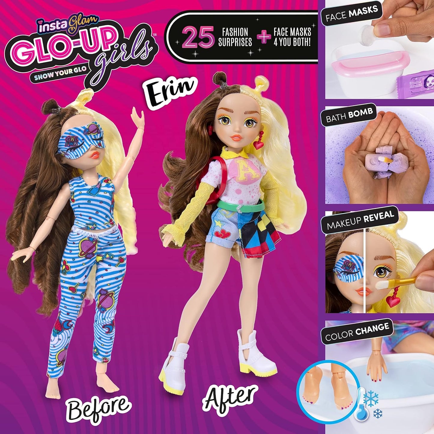 InstaGlam Glo Up Girls 25.5cm Doll - Erin