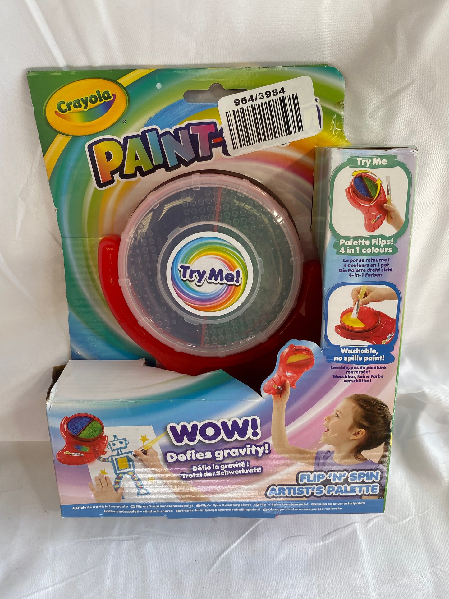 CRAYOLA Kids Paint-sation Flip 'n' Spin Artist's Palette No-Spill Painting Kit