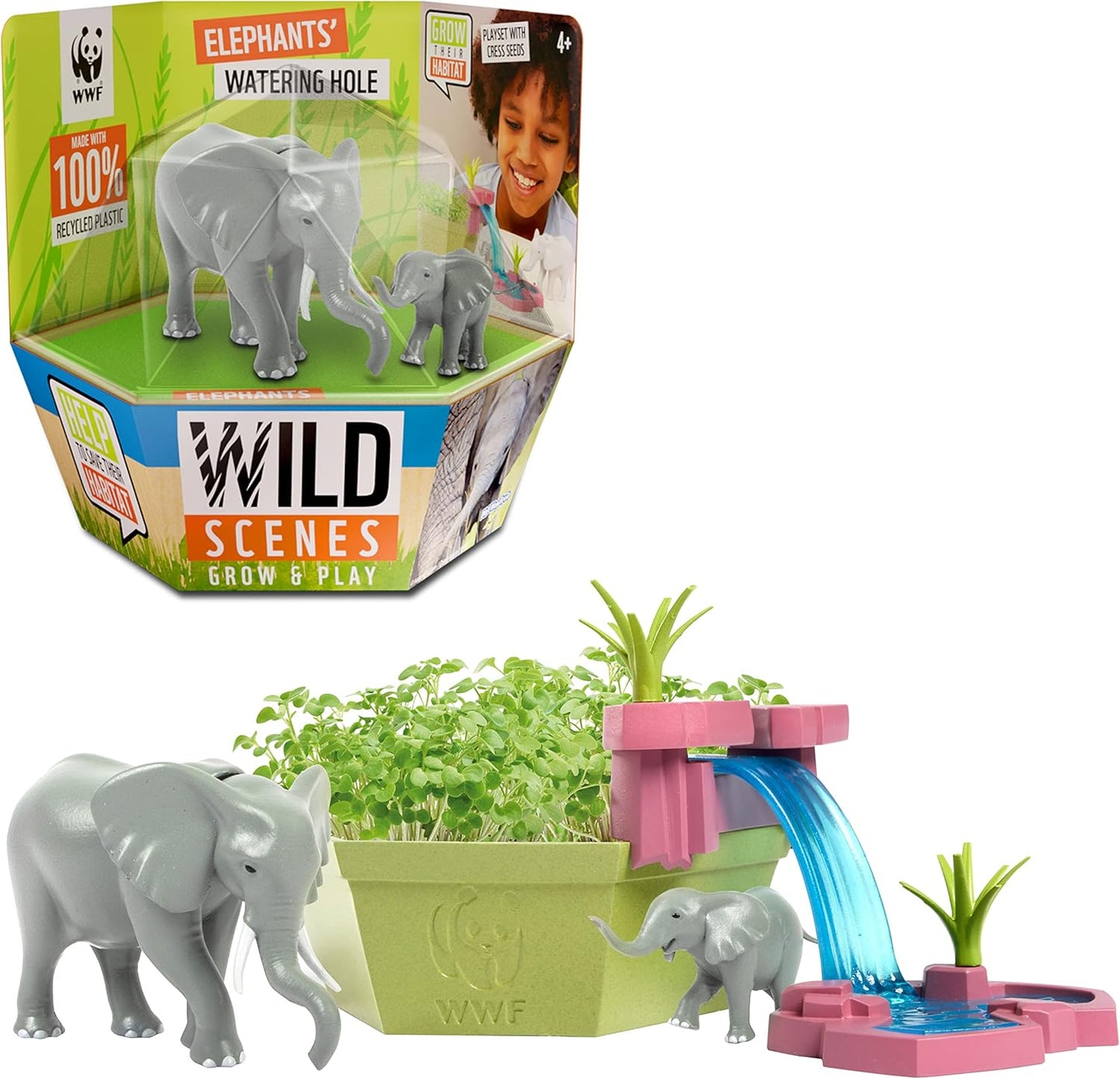 WWF Wild Scenes - Elephants' Watering Hole **Tatty Packaging**