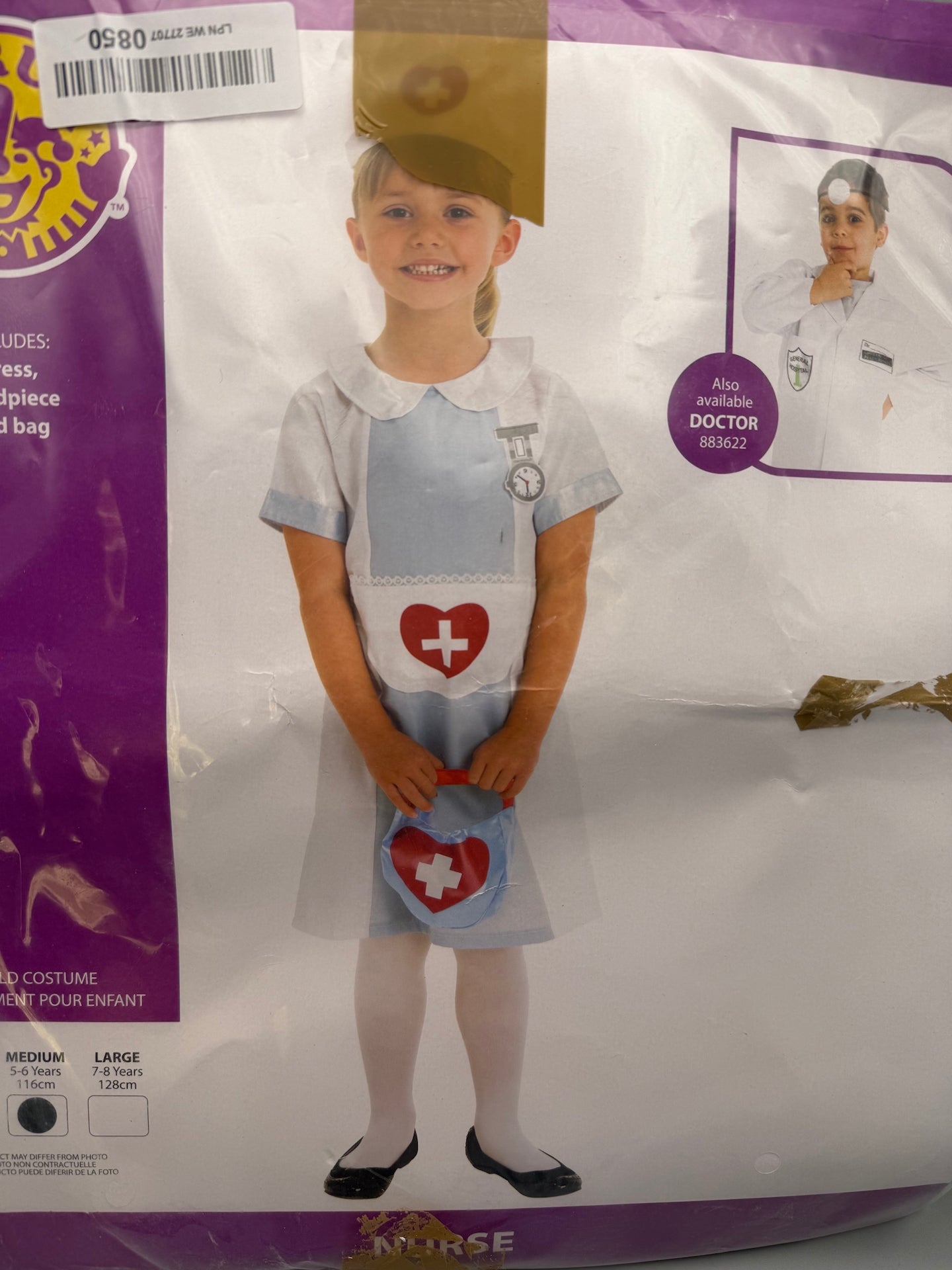 Kids Nurse Fancy Dress - Medium