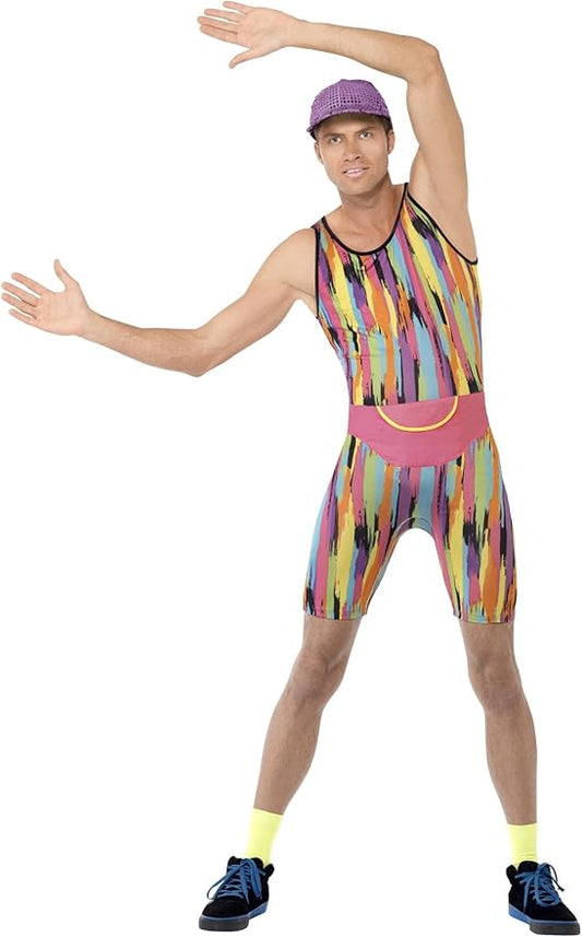 Adult Aerobics Instructor Costume, Multi-colour, MEDIUM