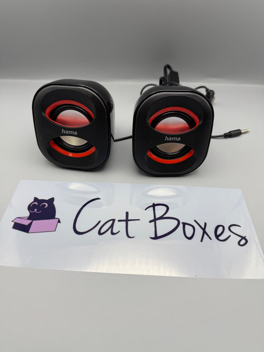 Hama Sonic Mobil PC Speakers x2 | USB3.0 | 3.5 mm Jack | 3 Watt Active Speakers