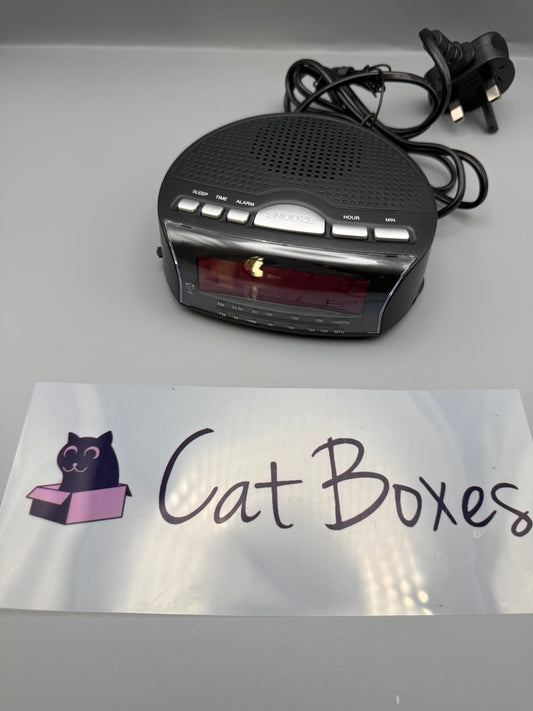 Lloytron "Daybreak" Alarm Clock Radio with Buzz Alarm or Radio - Black