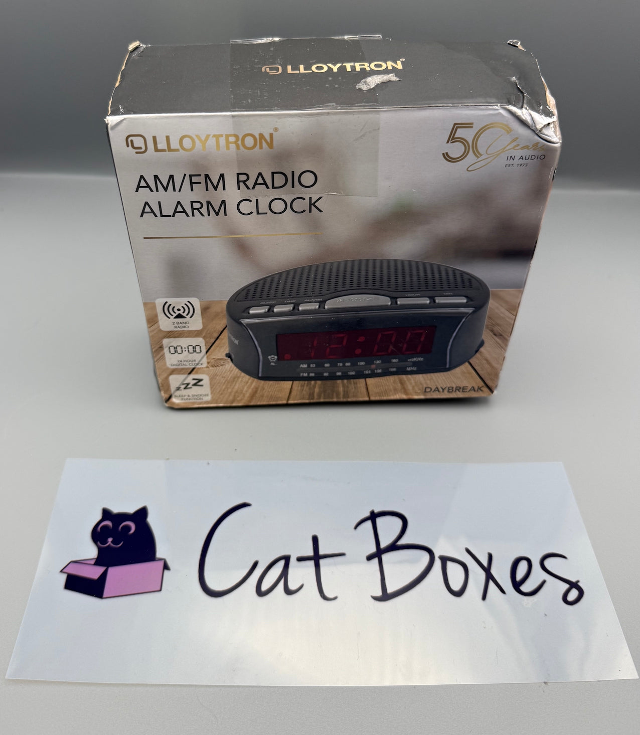 Lloytron "Daybreak" Alarm Clock Radio with Buzz Alarm or Radio - Black