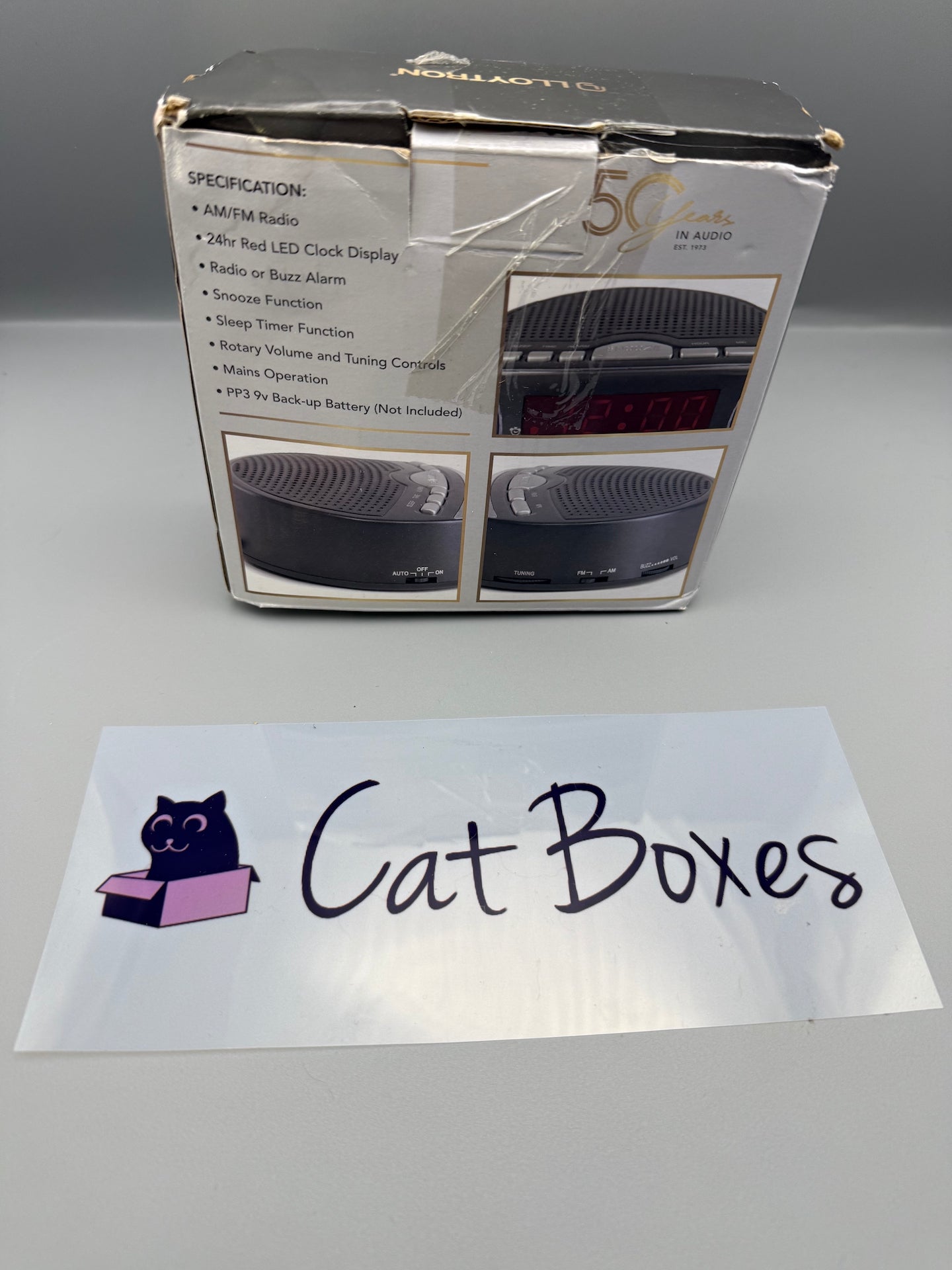 Lloytron "Daybreak" Alarm Clock Radio with Buzz Alarm or Radio - Black